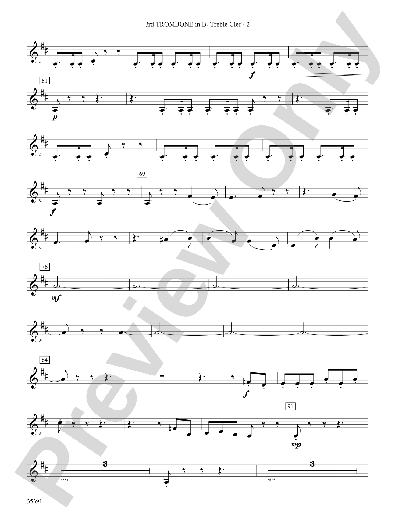 Pezzo in forma di Sonatina: (wp) 3rd B-flat Trombone T.C.