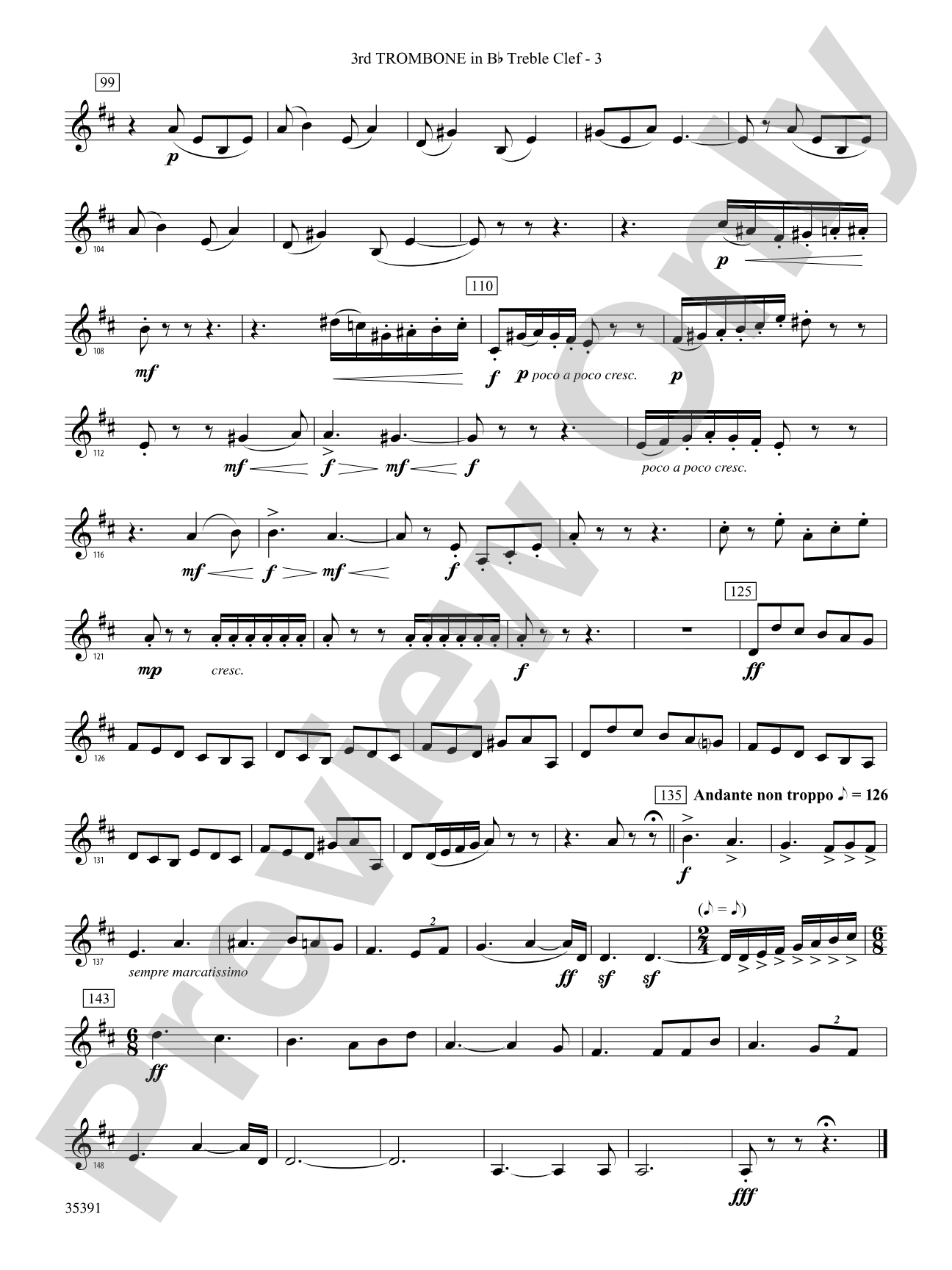 Pezzo in forma di Sonatina: (wp) 3rd B-flat Trombone T.C.