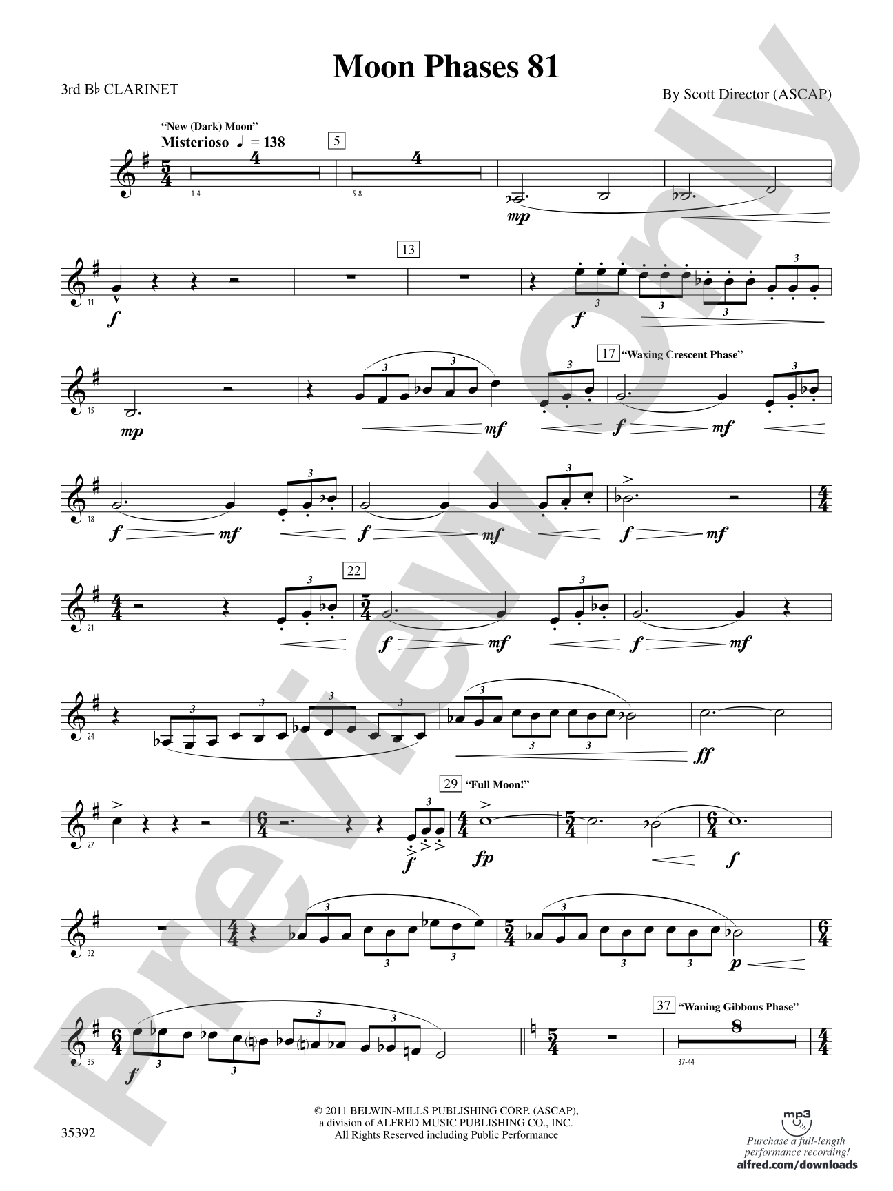 Moon Phases 81: 3rd B-flat Clarinet