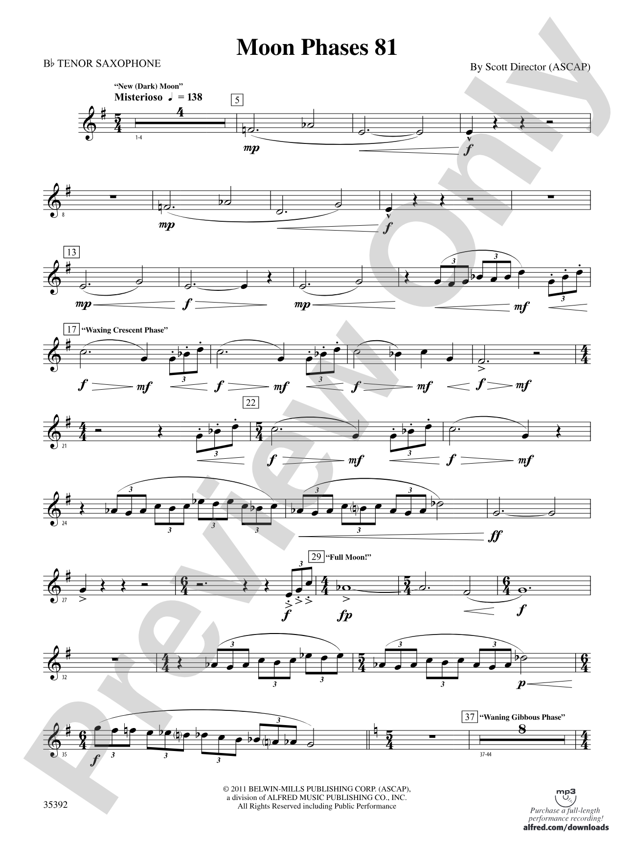 Moon Phases 81: B-flat Tenor Saxophone