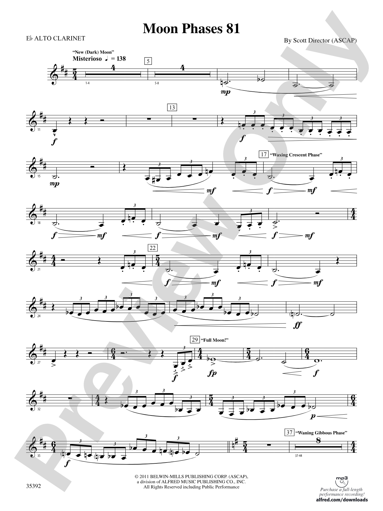 Moon Phases 81: (wp) E-flat Alto Clarinet