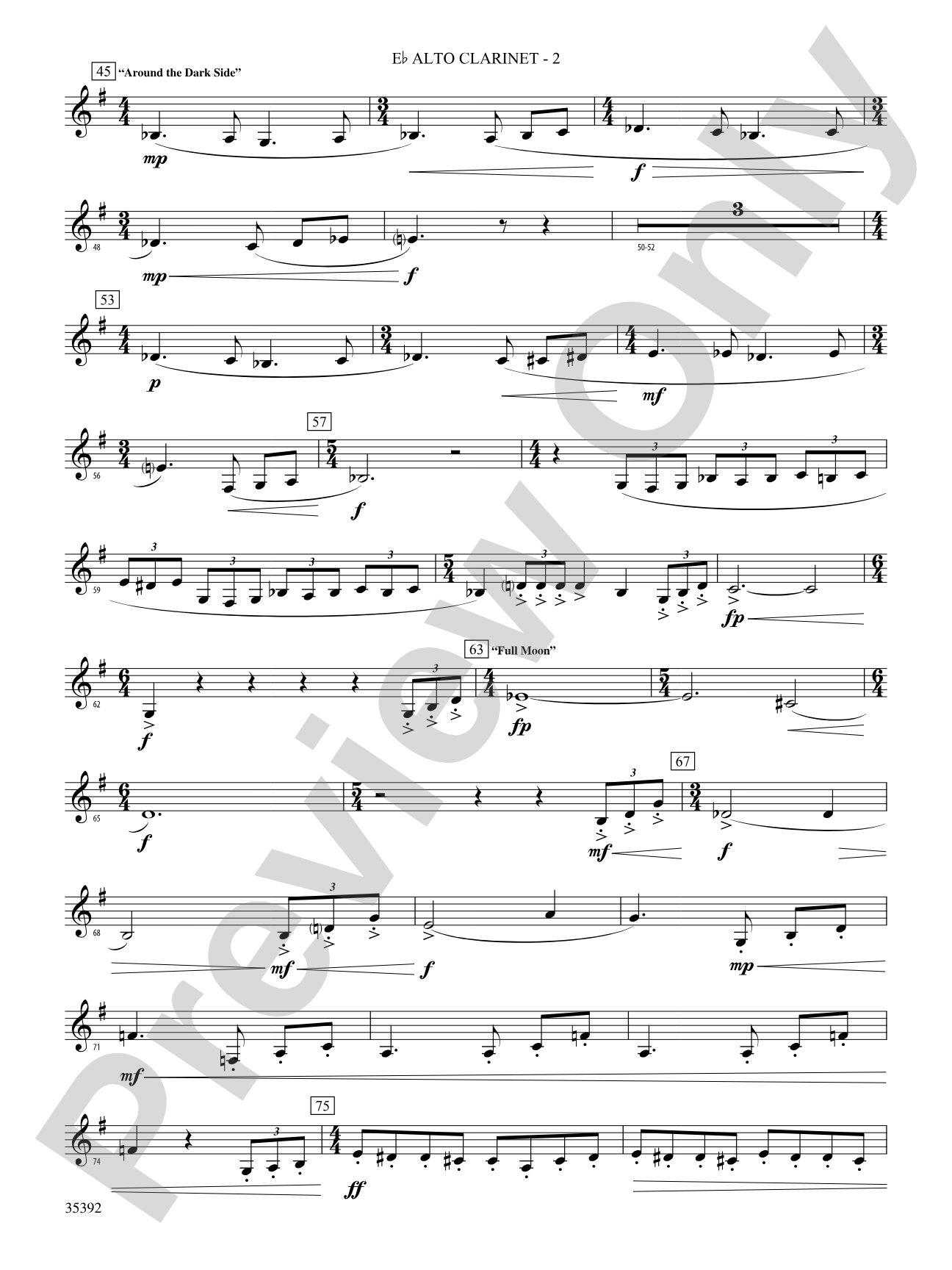 Moon Phases 81: (wp) E-flat Alto Clarinet