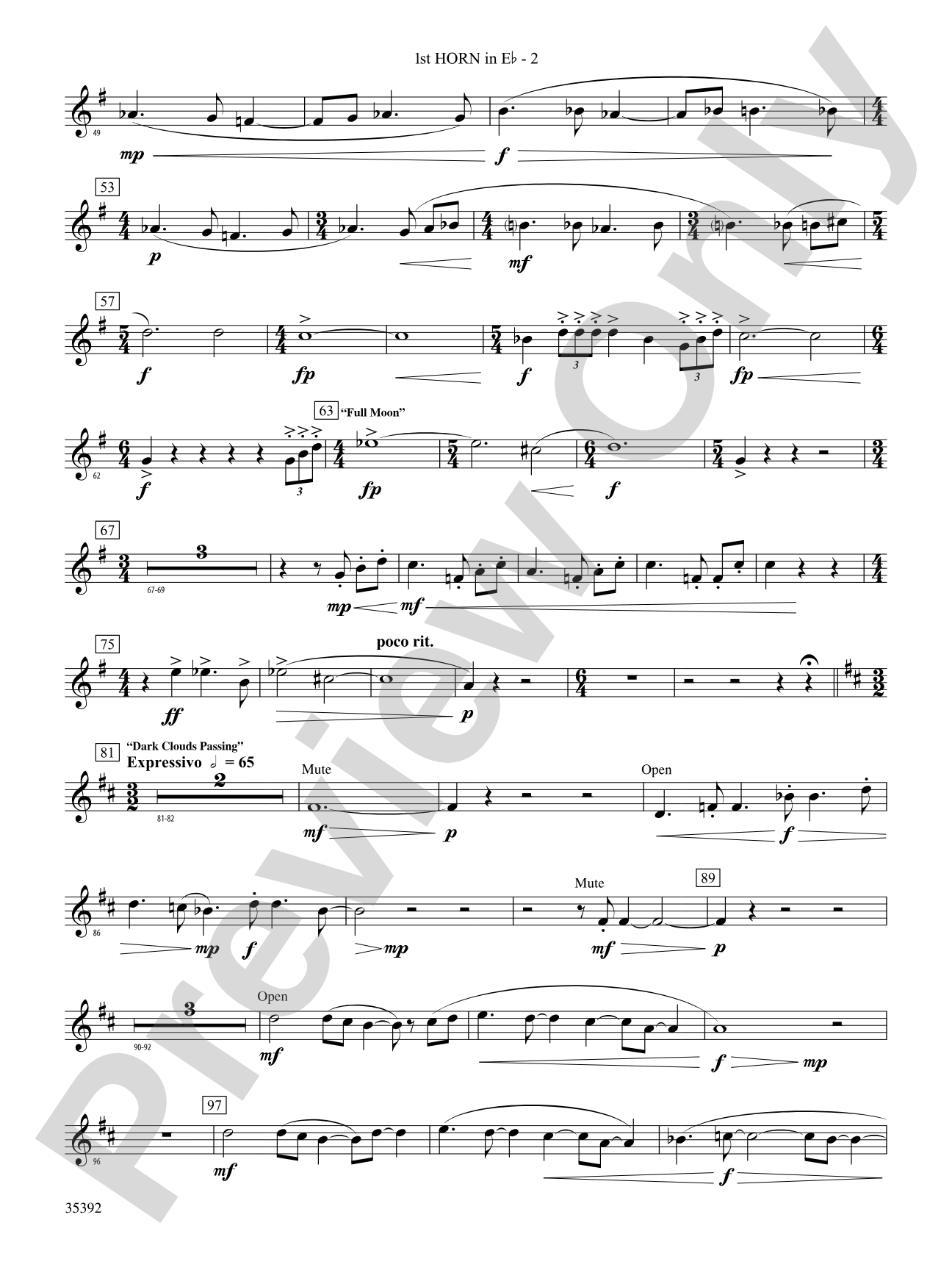 Moon Phases 81: (wp) 1st Horn in E-flat