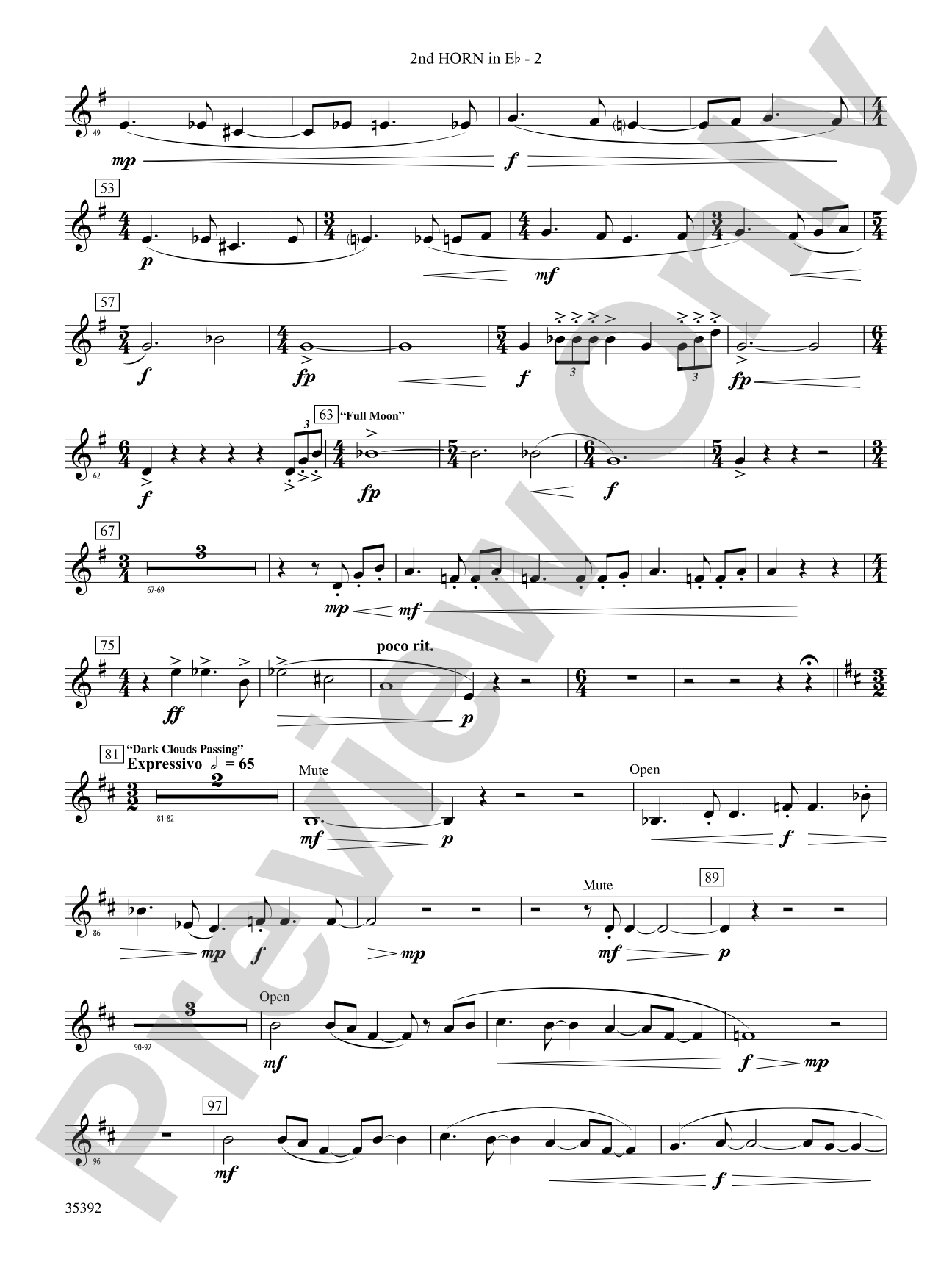 Moon Phases 81: (wp) 2nd Horn in E-flat