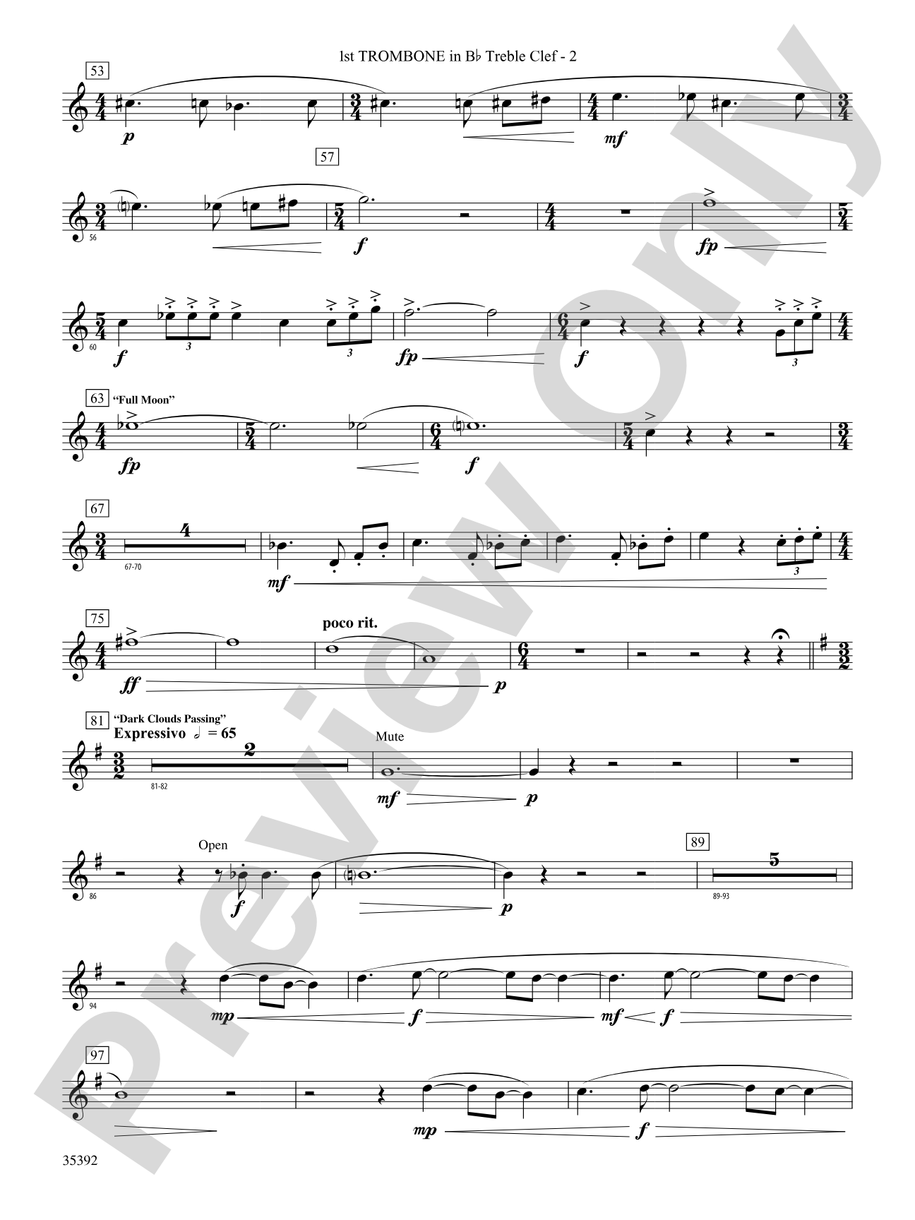 Moon Phases 81: (wp) 1st B-flat Trombone T.C.
