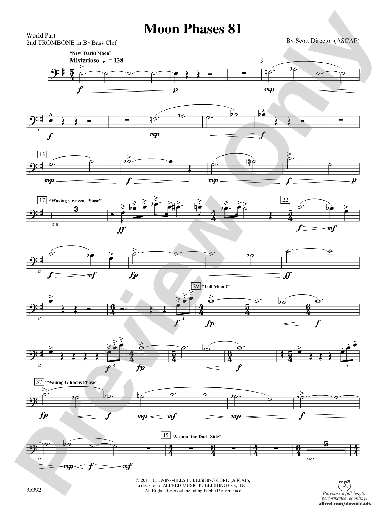 Moon Phases 81: (wp) 2nd B-flat Trombone B.C.