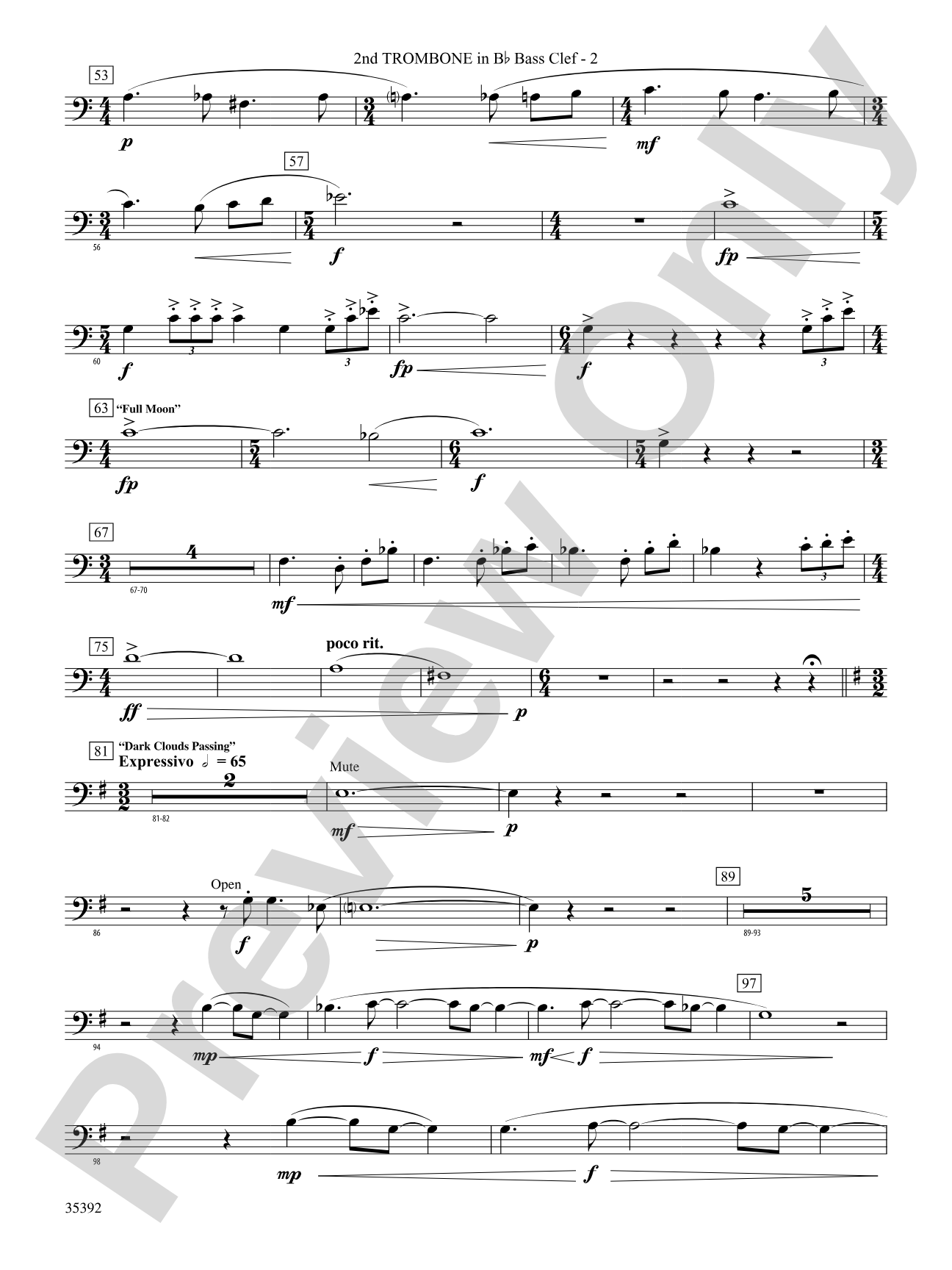 Moon Phases 81: (wp) 2nd B-flat Trombone B.C.
