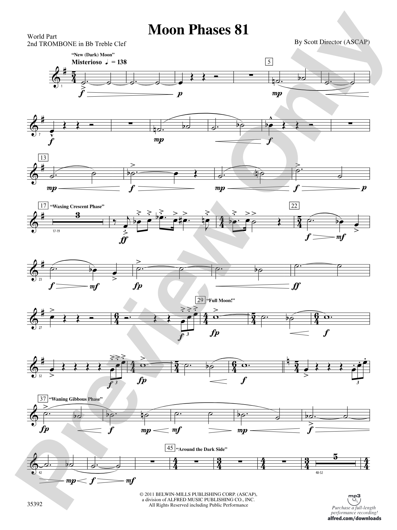 Moon Phases 81: (wp) 2nd B-flat Trombone T.C.