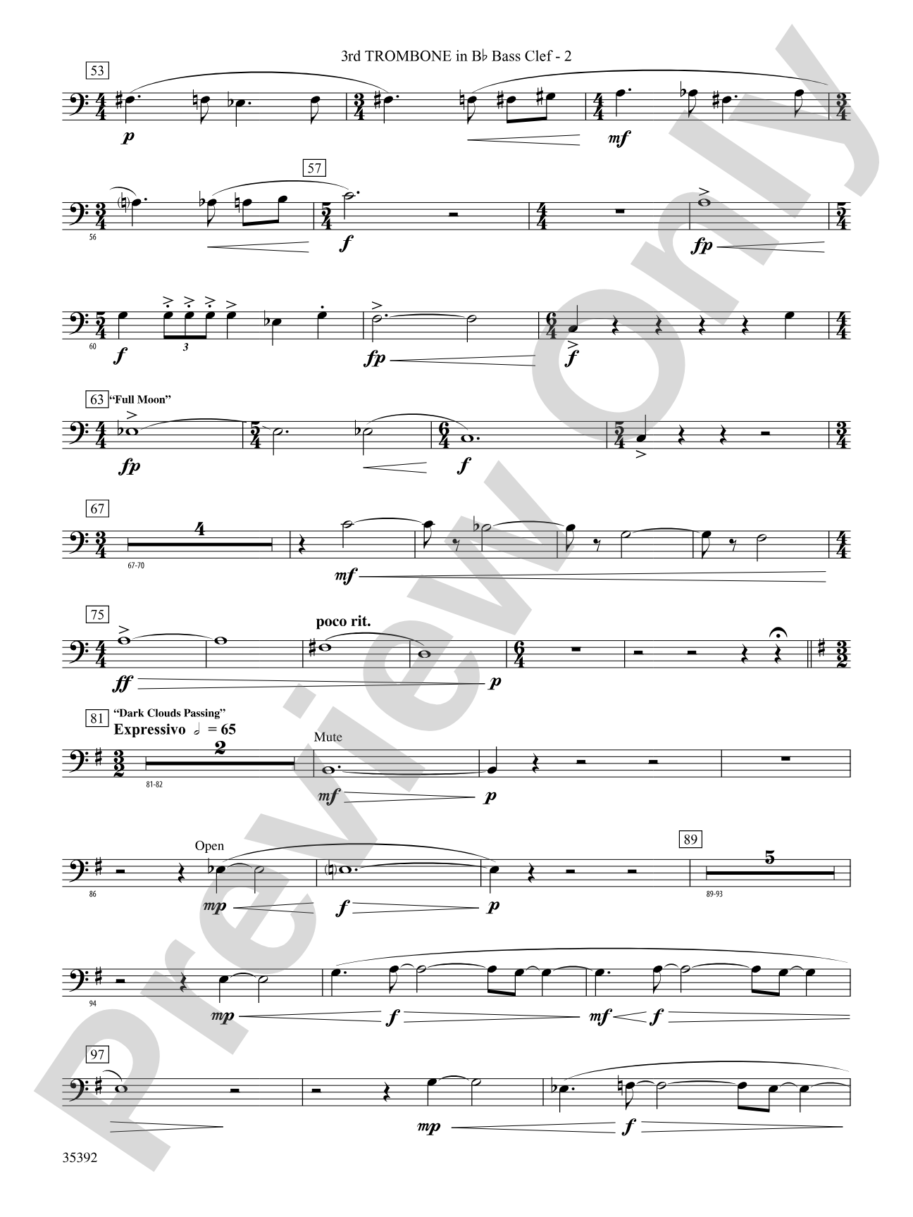 Moon Phases 81: (wp) 3rd B-flat Trombone B.C.