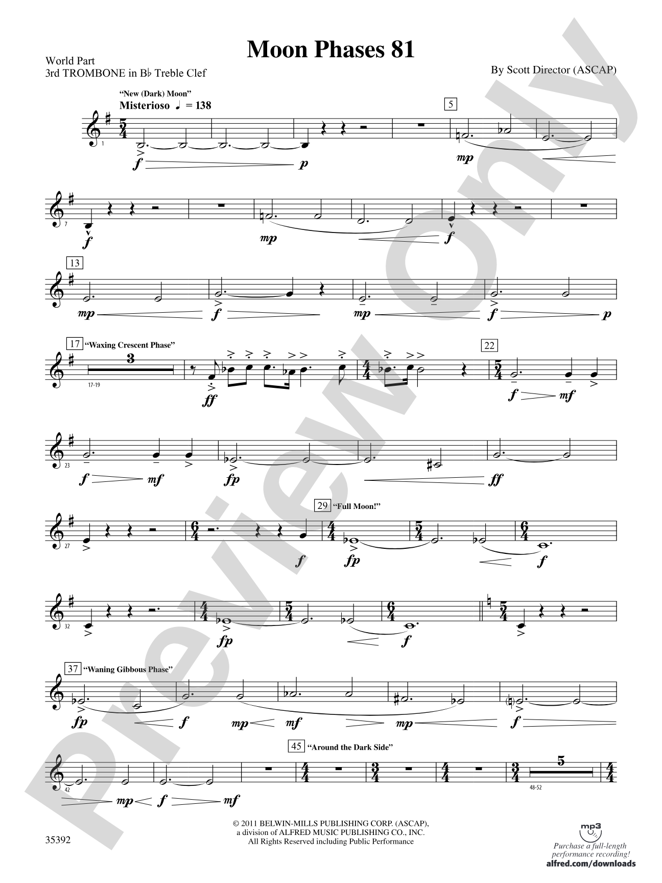 Moon Phases 81: (wp) 3rd B-flat Trombone T.C.