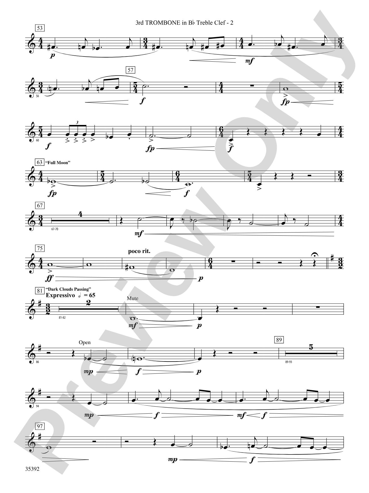 Moon Phases 81: (wp) 3rd B-flat Trombone T.C.
