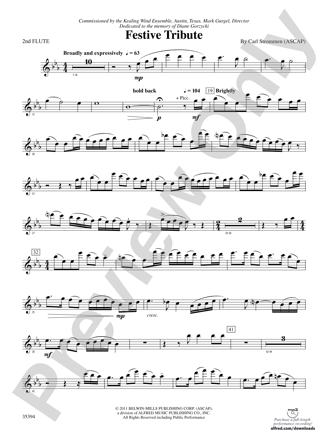 Festive Tribute: 2nd Flute