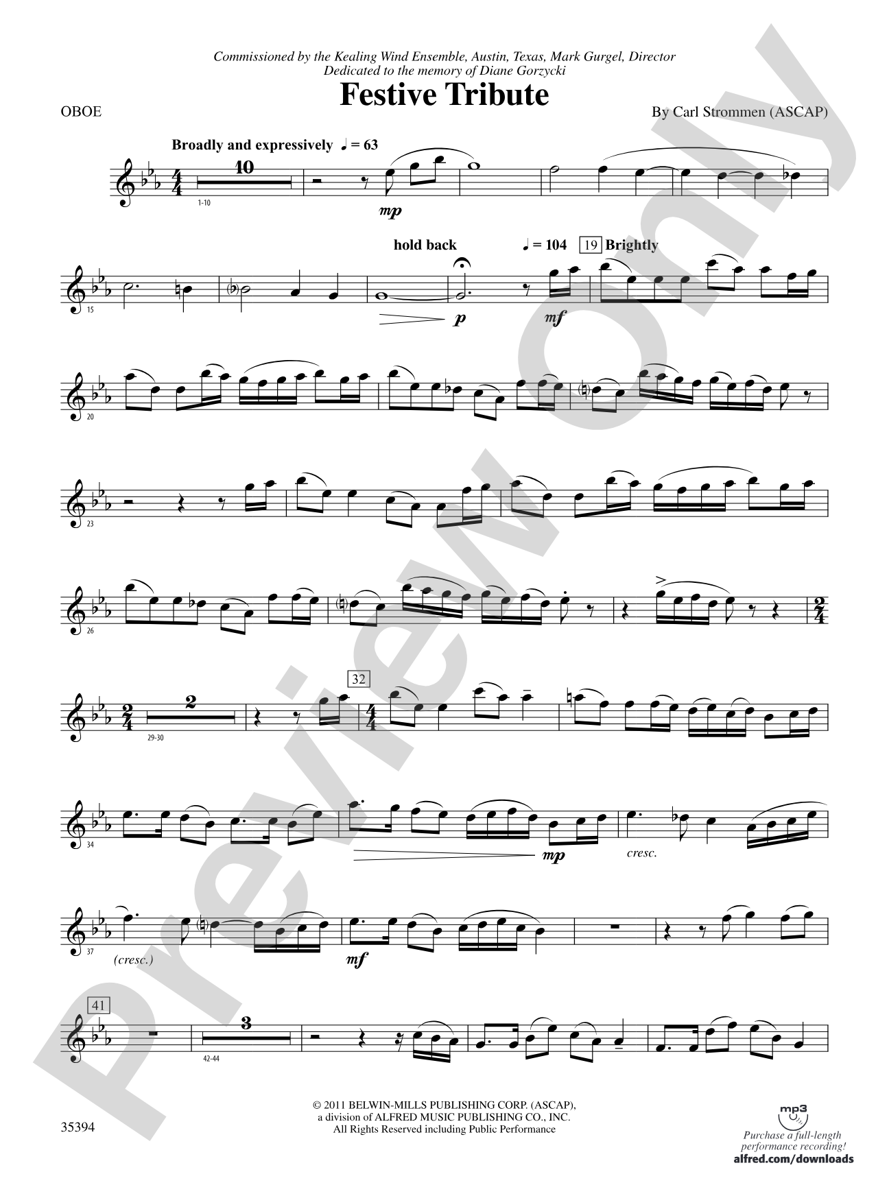 Festive Tribute: Oboe