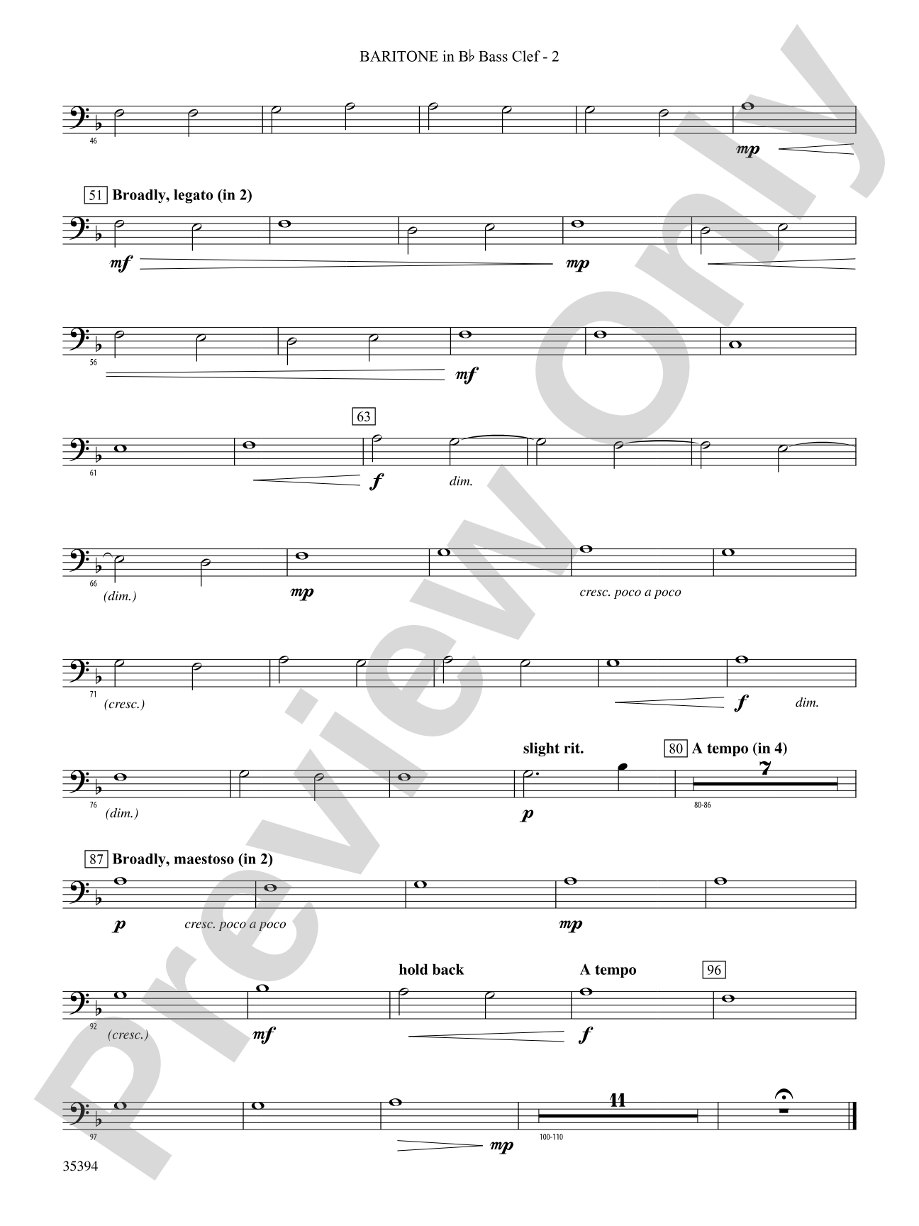 Festive Tribute: (wp) B-flat Baritone B.C.