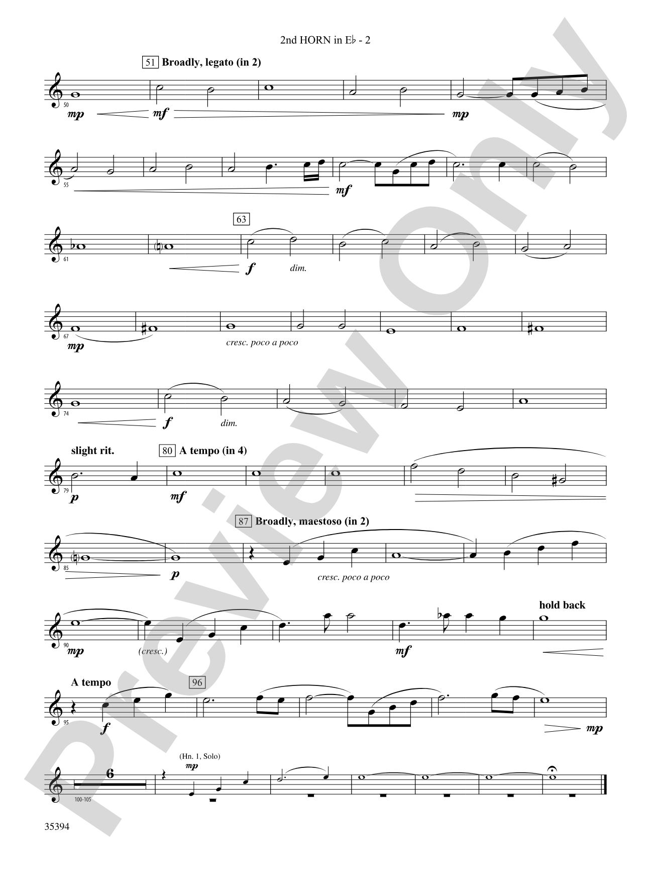 Festive Tribute: (wp) 2nd Horn in E-flat