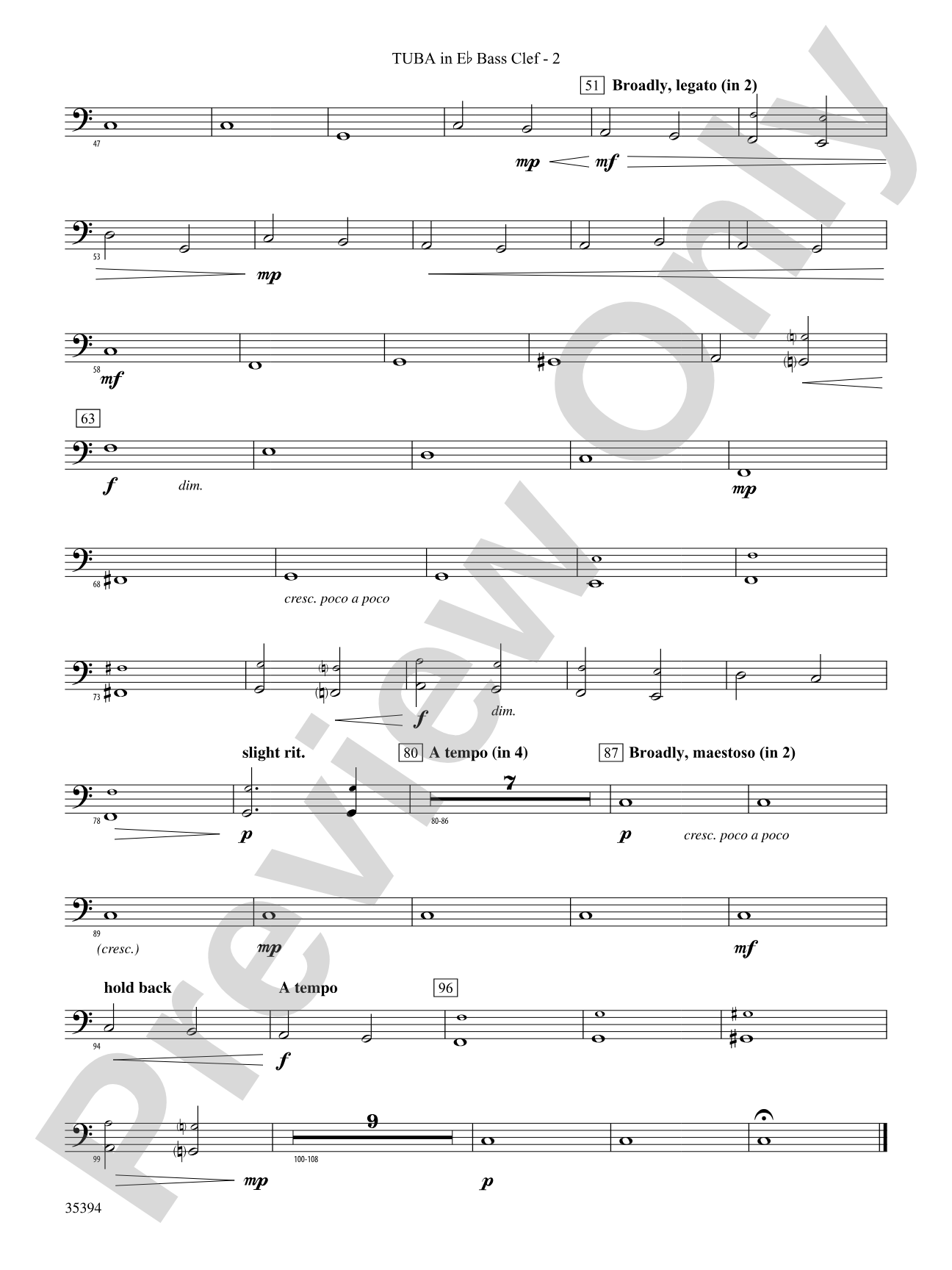 Festive Tribute: (wp) E-flat Tuba B.C.