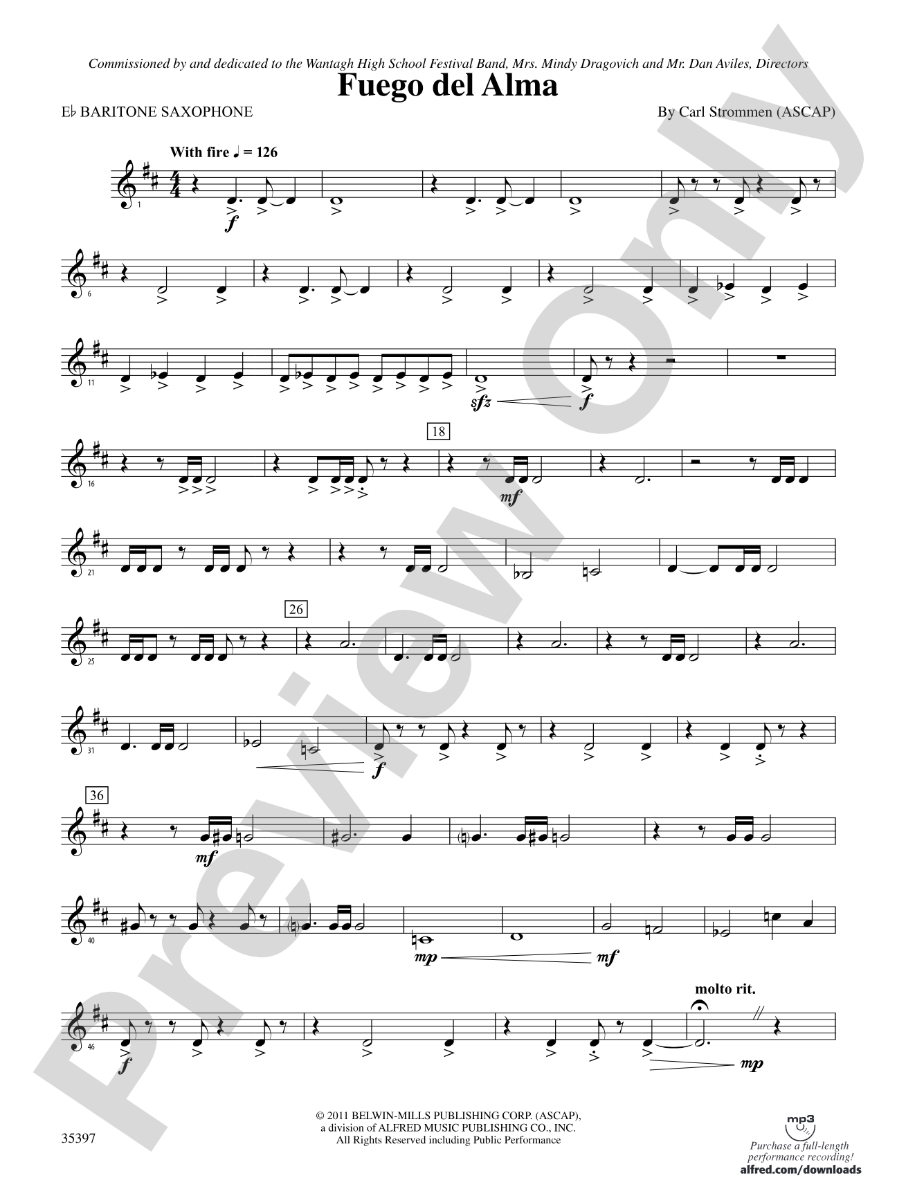 Fuego del Alma: E-flat Baritone Saxophone
