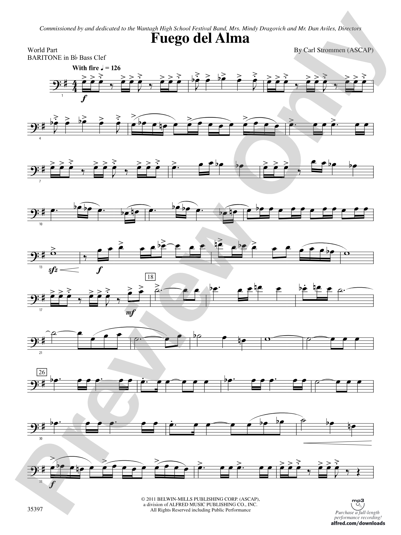 Fuego del Alma: (wp) B-flat Baritone B.C.