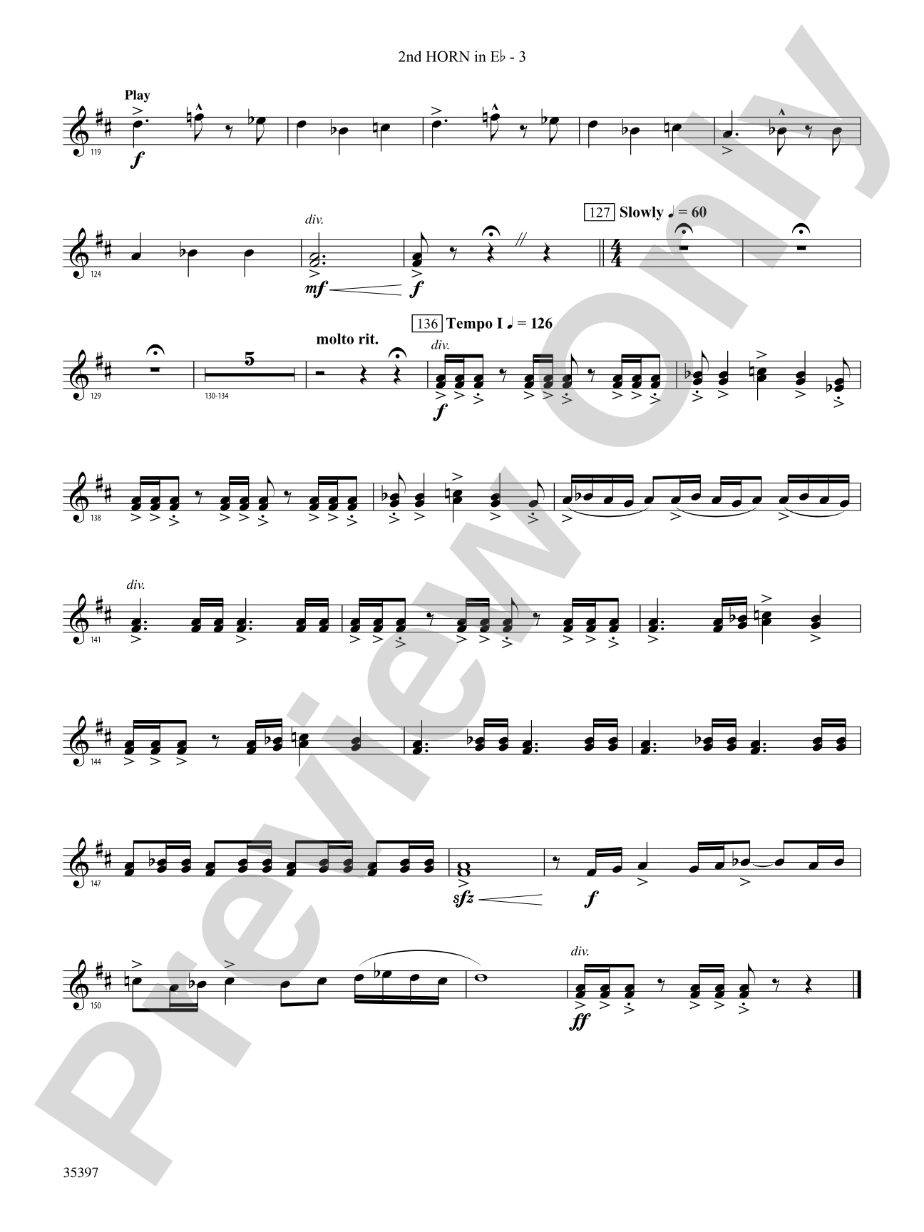 Fuego del Alma: (wp) 2nd Horn in E-flat