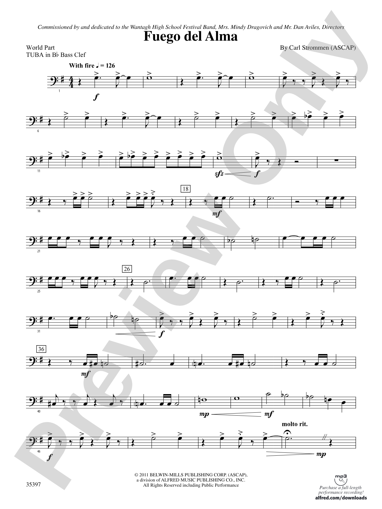 Fuego del Alma: (wp) B-flat Tuba B.C.
