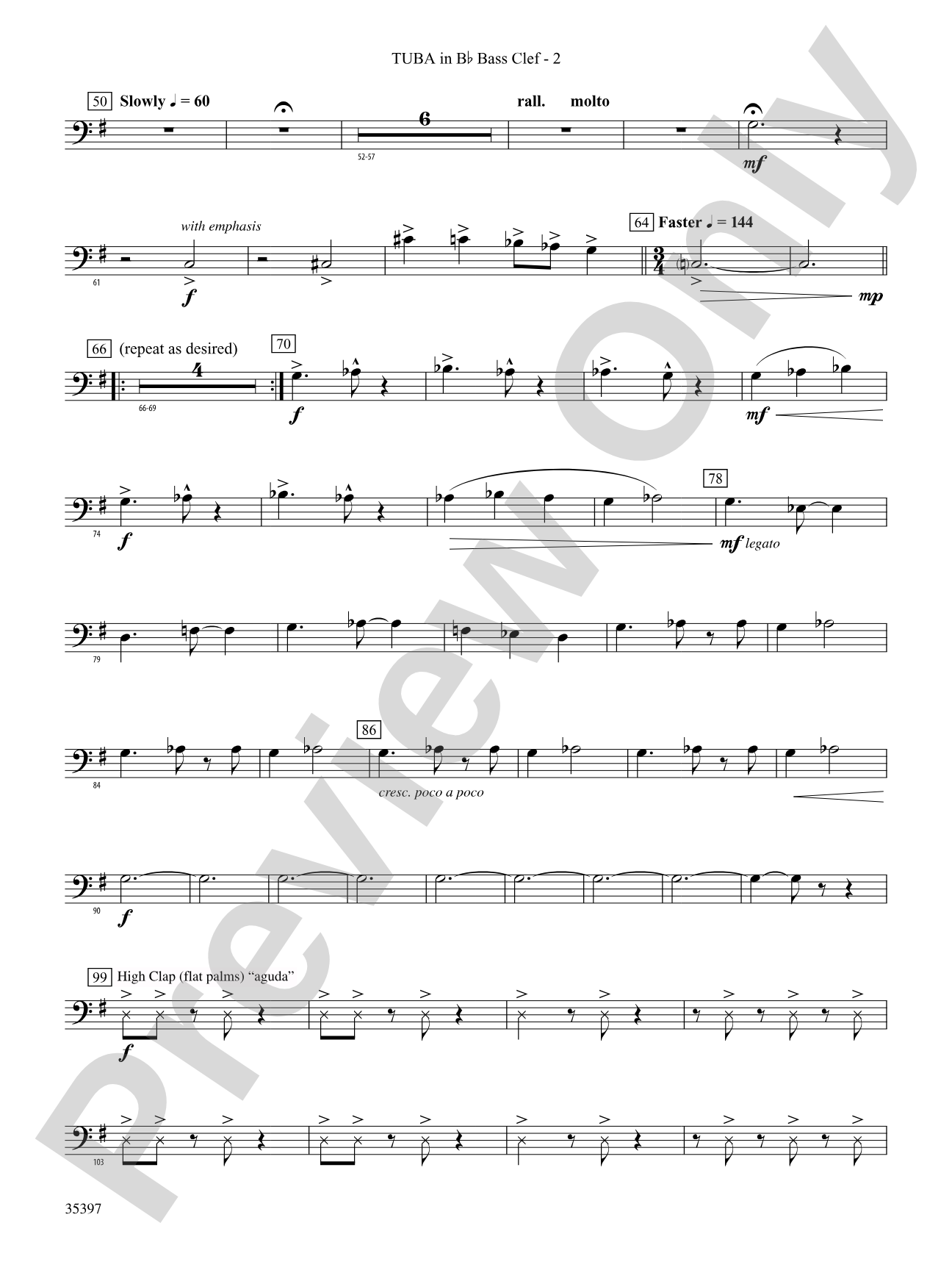 Fuego del Alma: (wp) B-flat Tuba B.C.