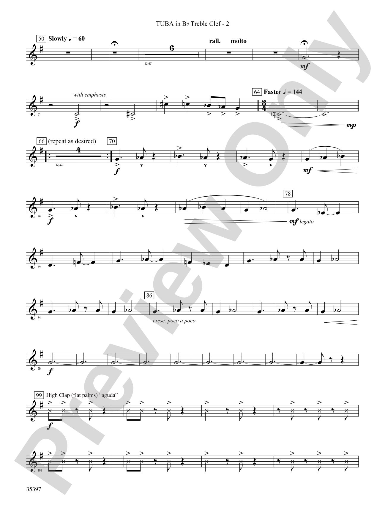 Fuego del Alma: (wp) B-flat Tuba T.C.