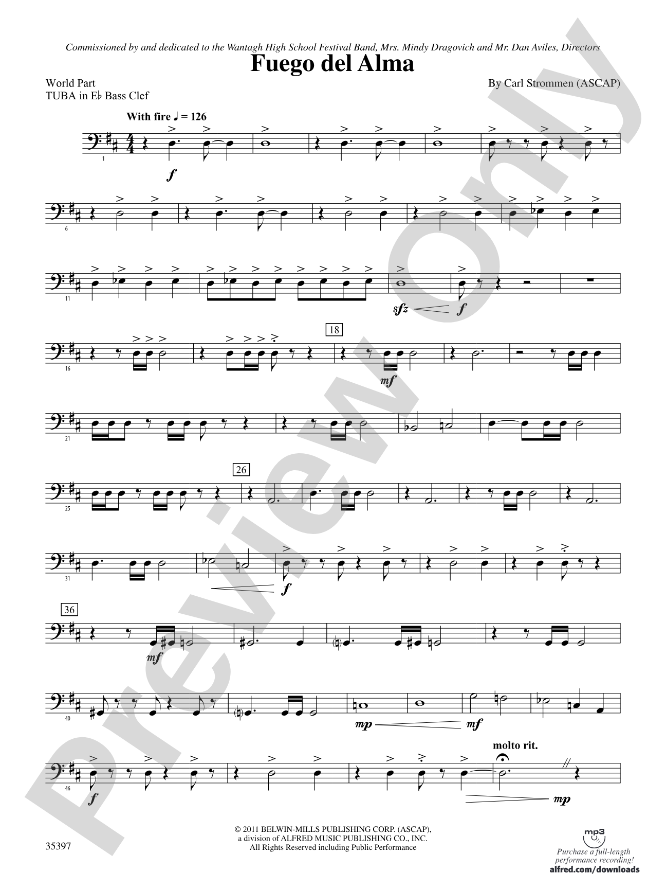 Fuego del Alma: (wp) E-flat Tuba B.C.