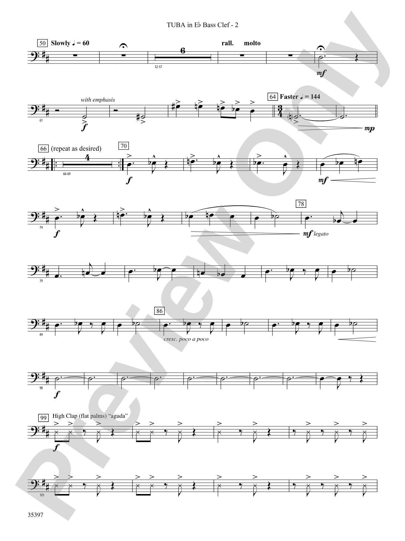 Fuego del Alma: (wp) E-flat Tuba B.C.