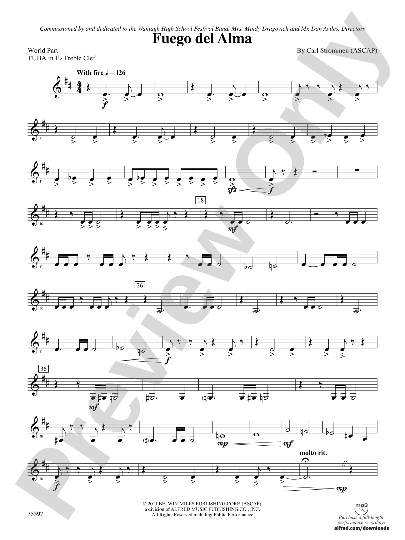 Fuego del Alma: (wp) E-flat Tuba T.C.