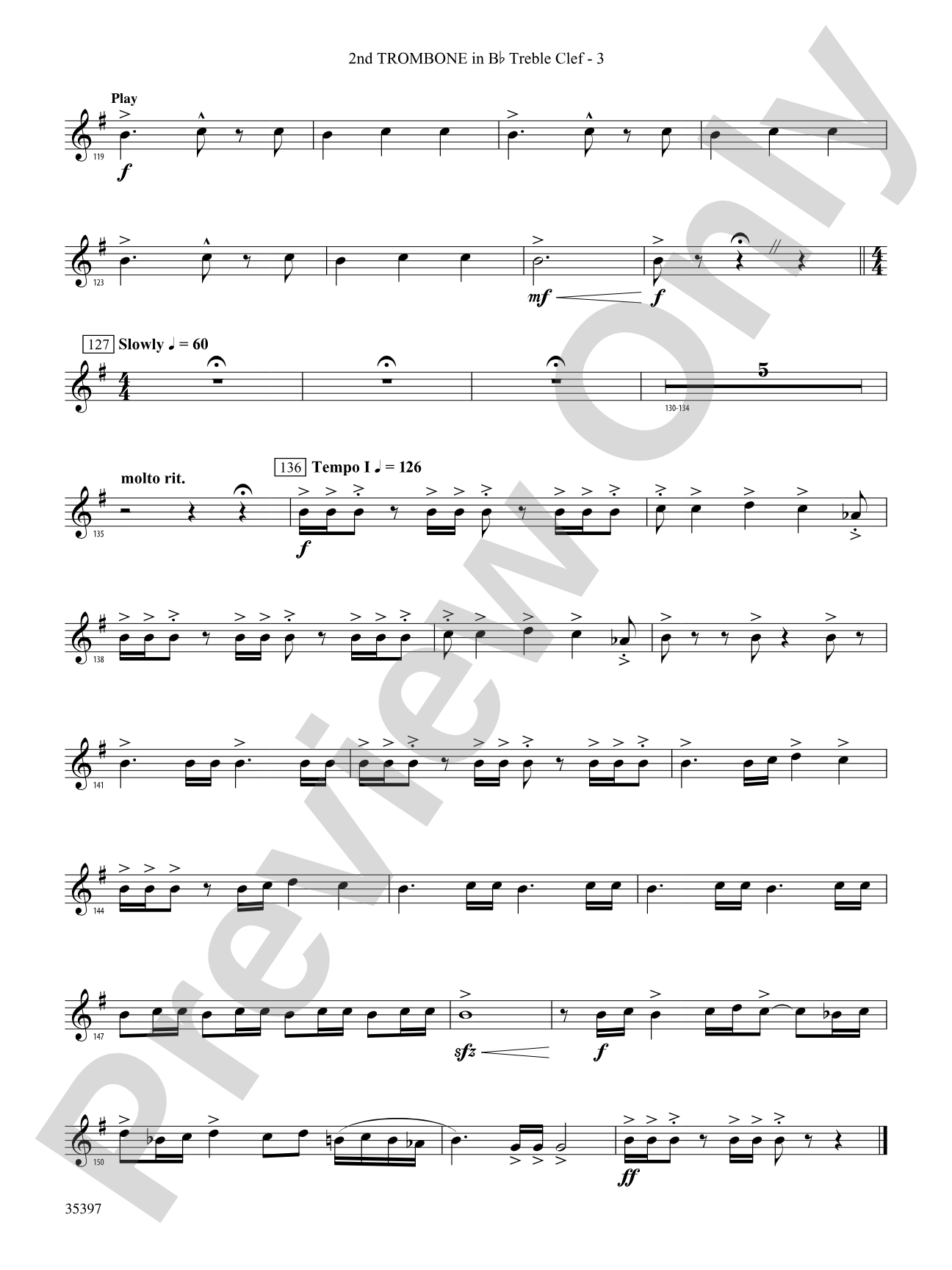 Fuego del Alma: (wp) 2nd B-flat Trombone T.C.