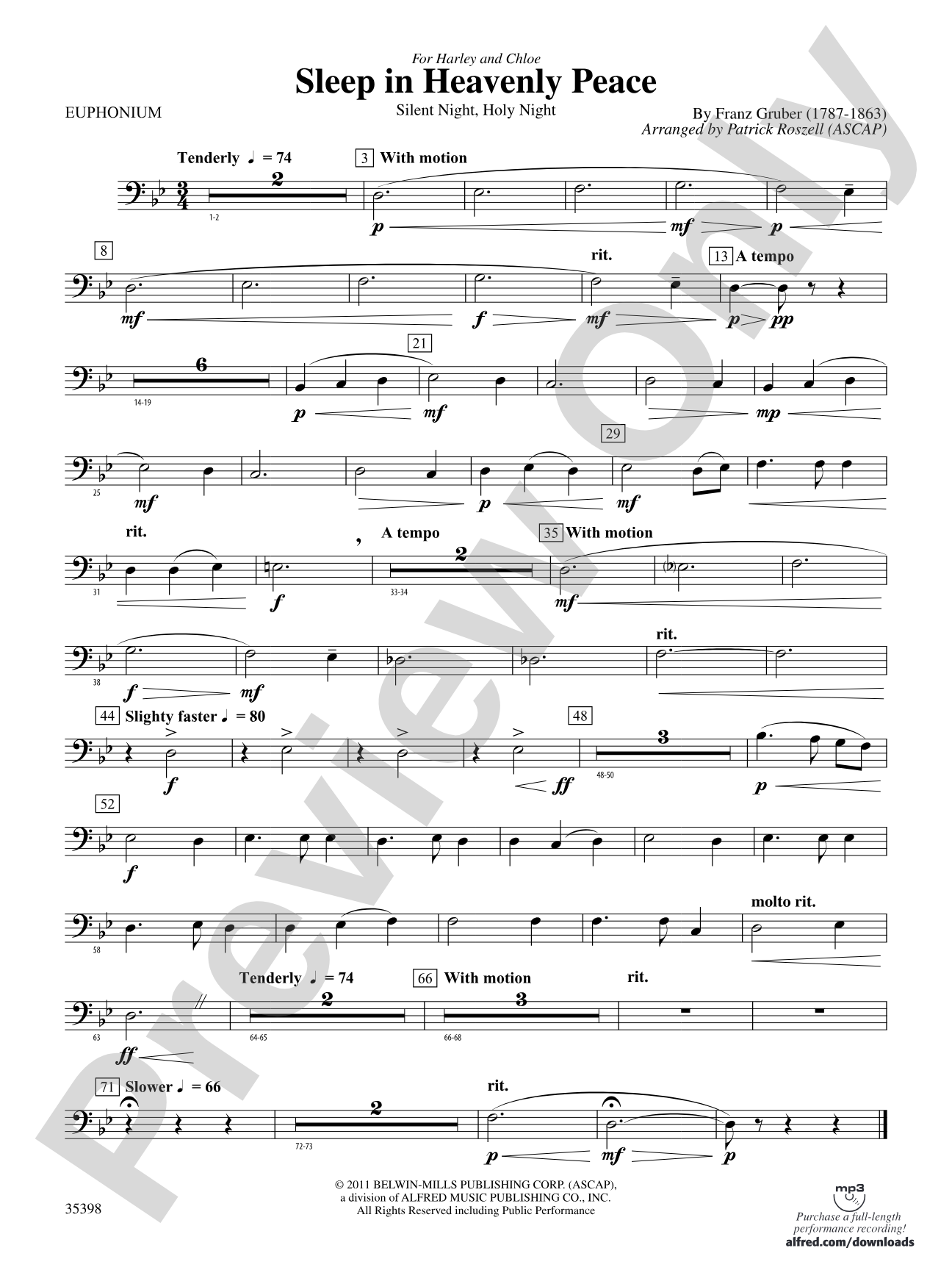 Sleep in Heavenly Peace: Baritone B.C.