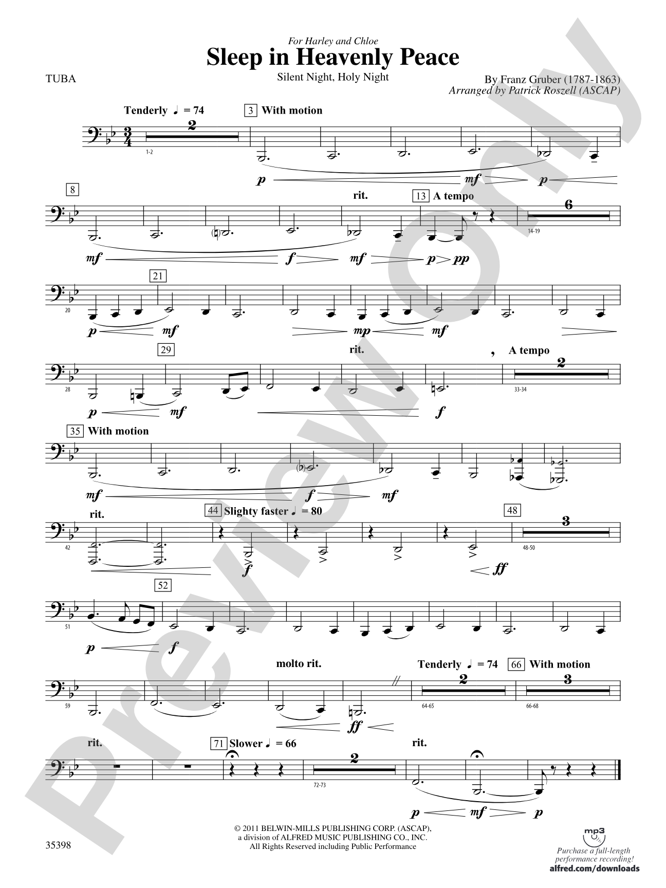 Sleep in Heavenly Peace: Tuba