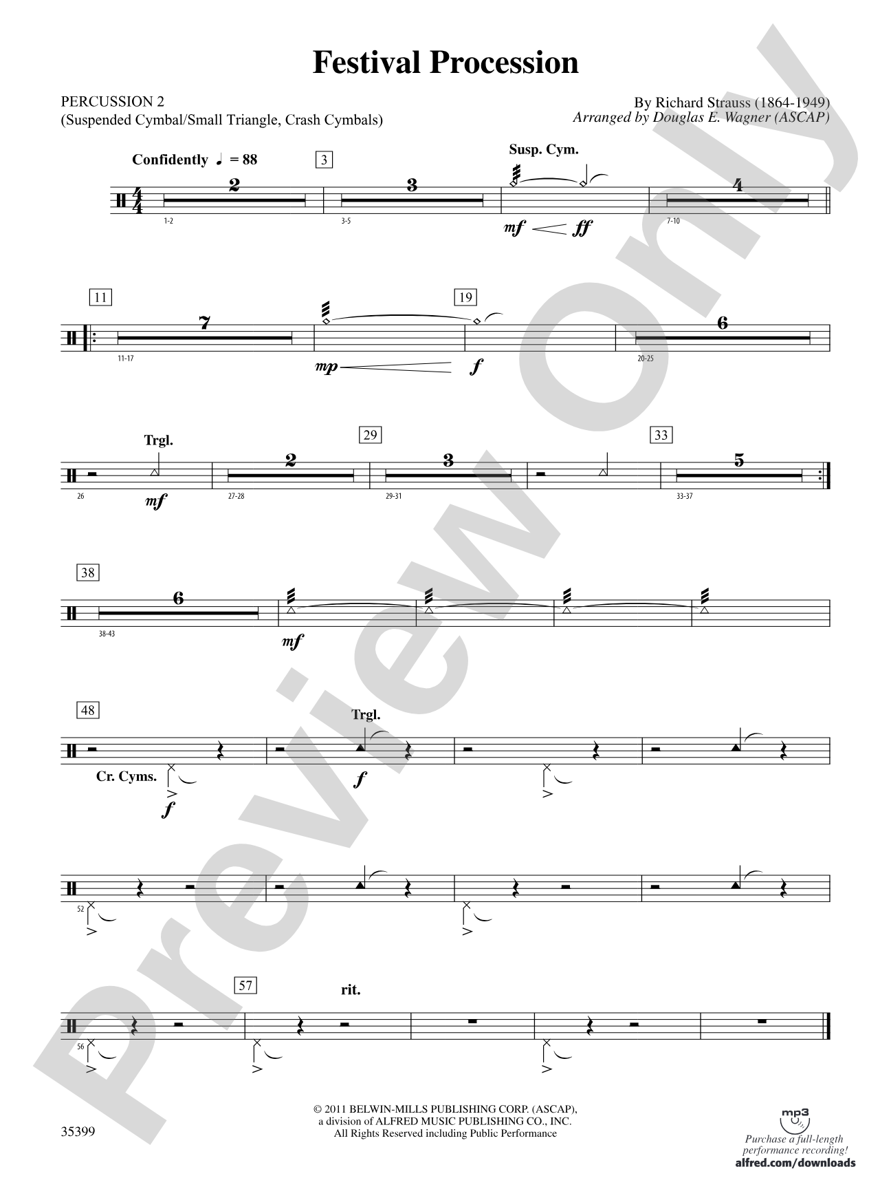 Festival Procession: 2nd Percussion