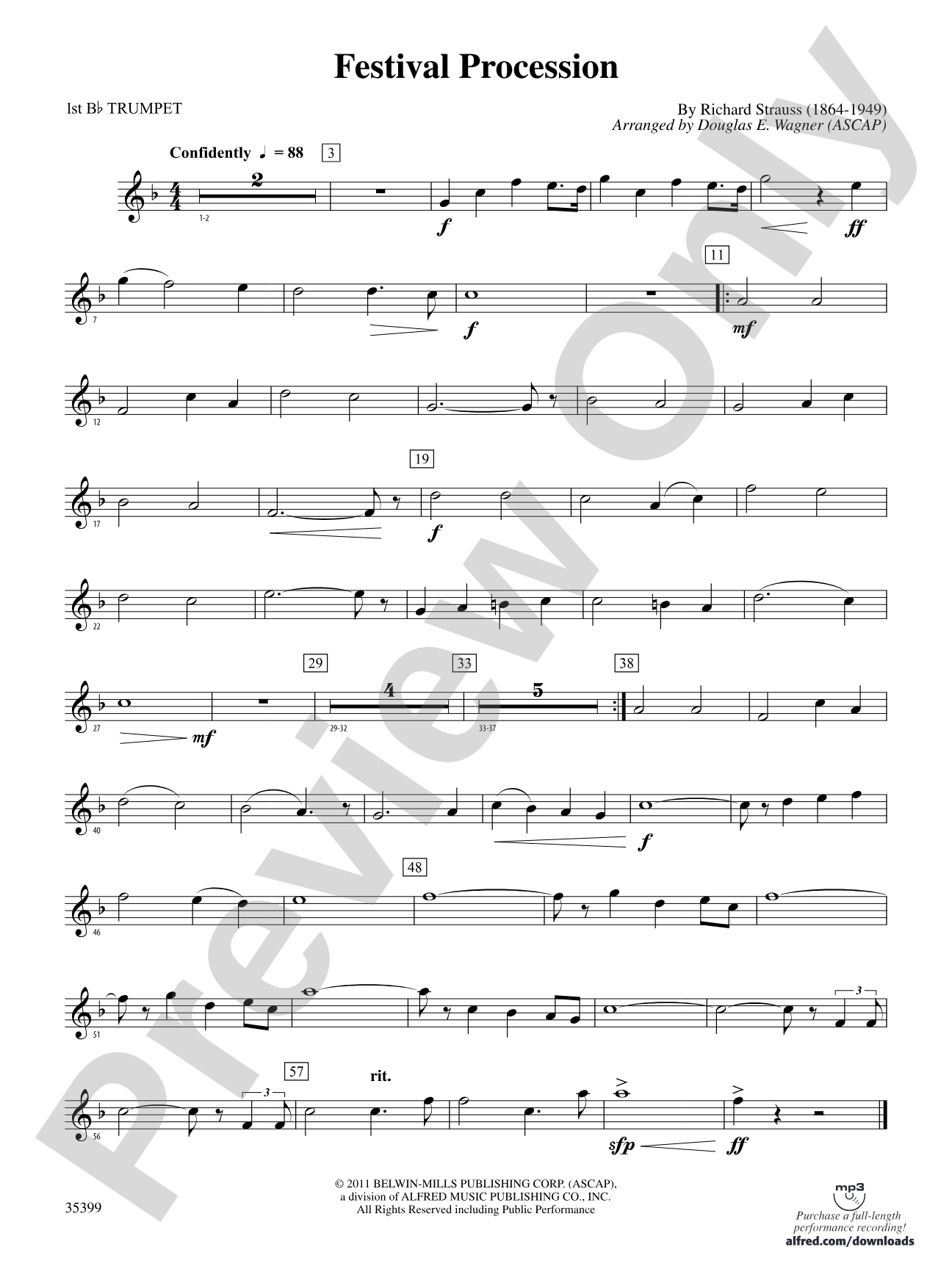 Festival Procession: 1st B-flat Trumpet