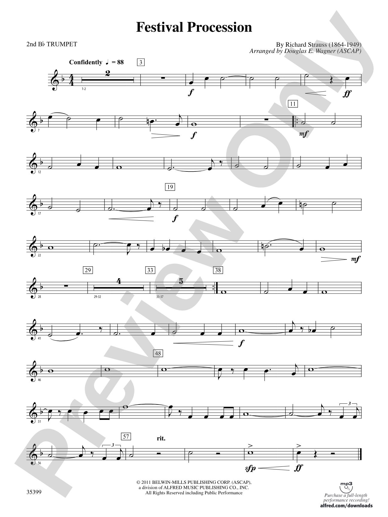 Festival Procession: 2nd B-flat Trumpet