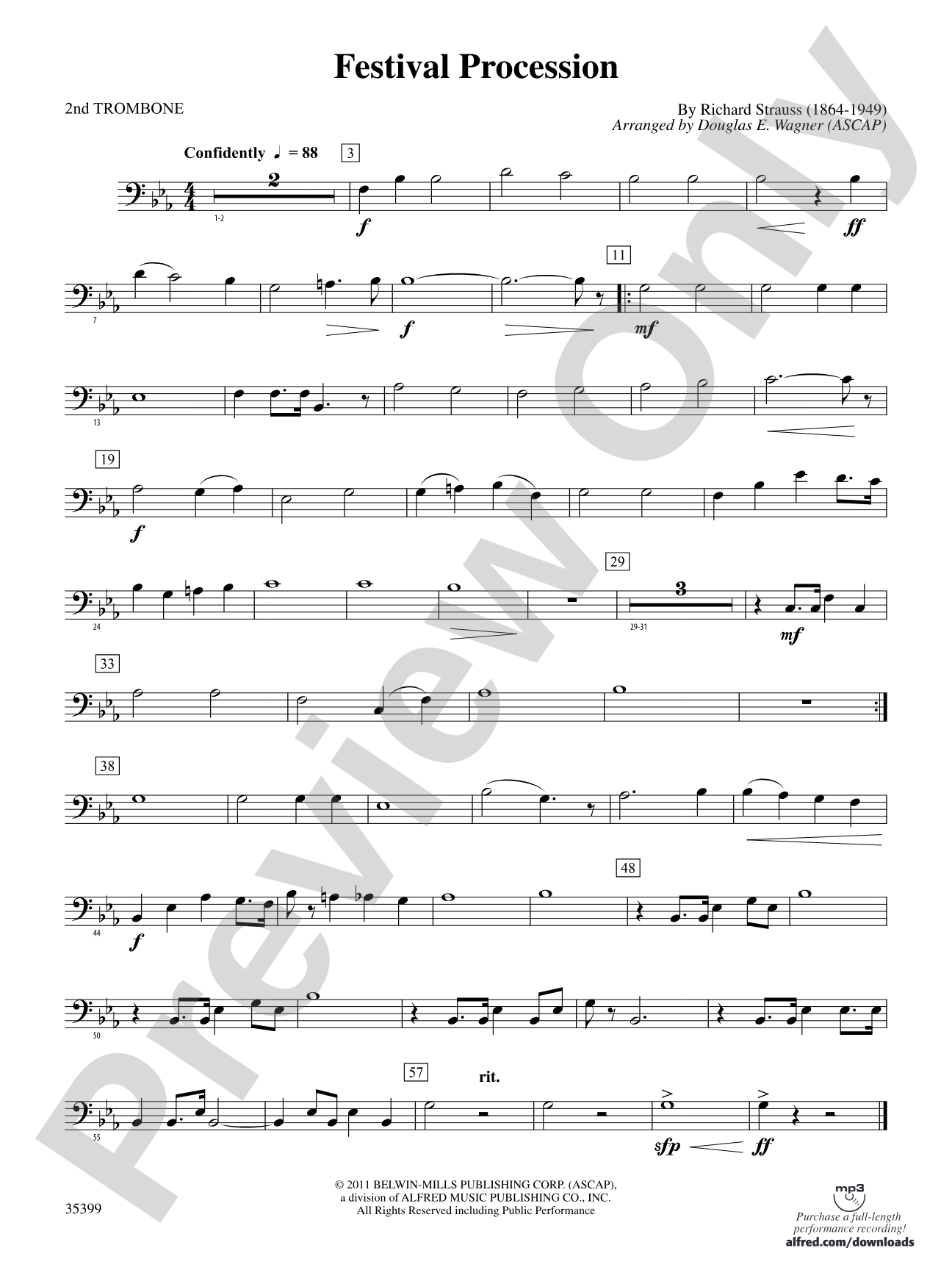 Festival Procession: 2nd Trombone