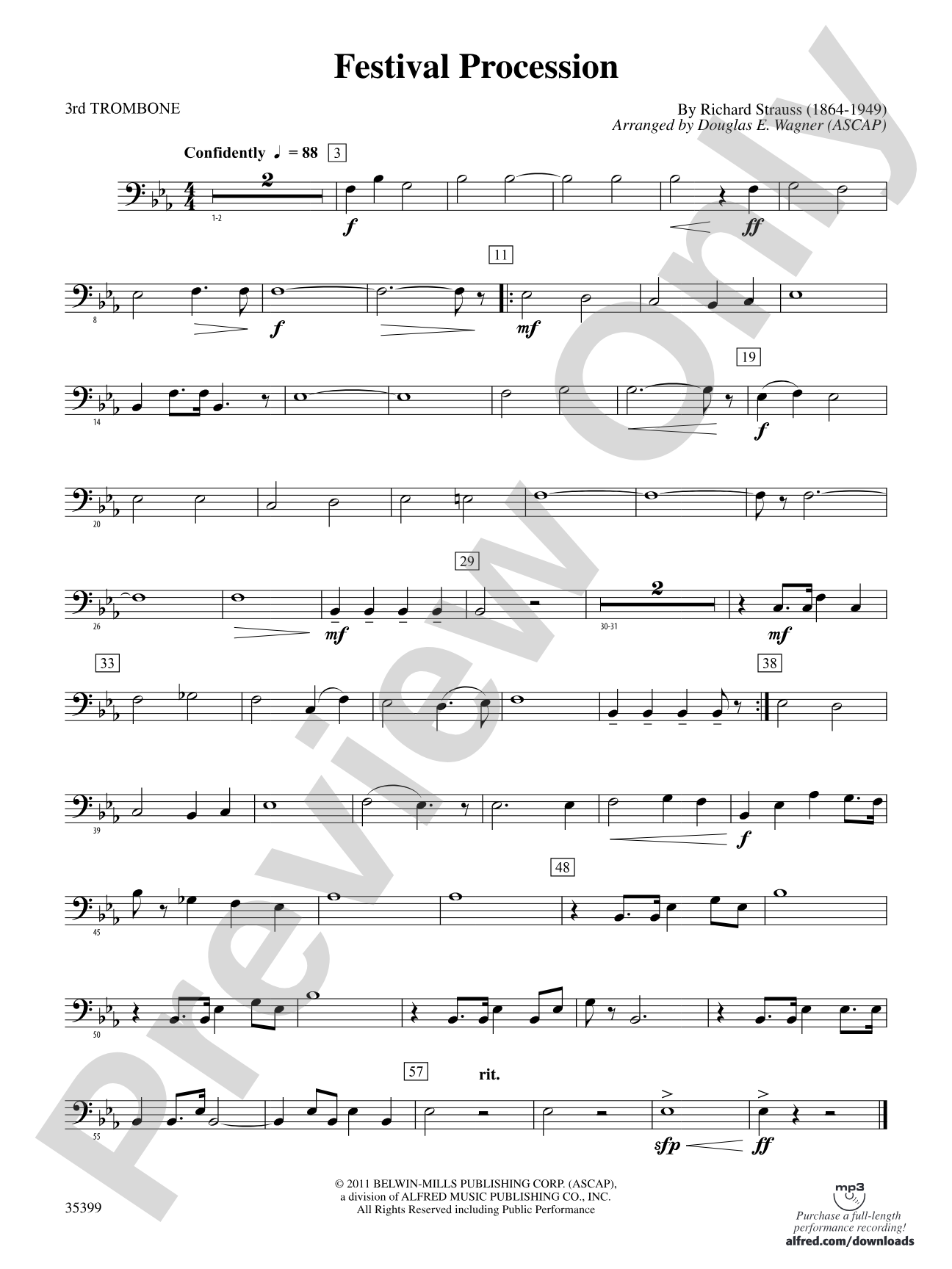 Festival Procession: 3rd Trombone