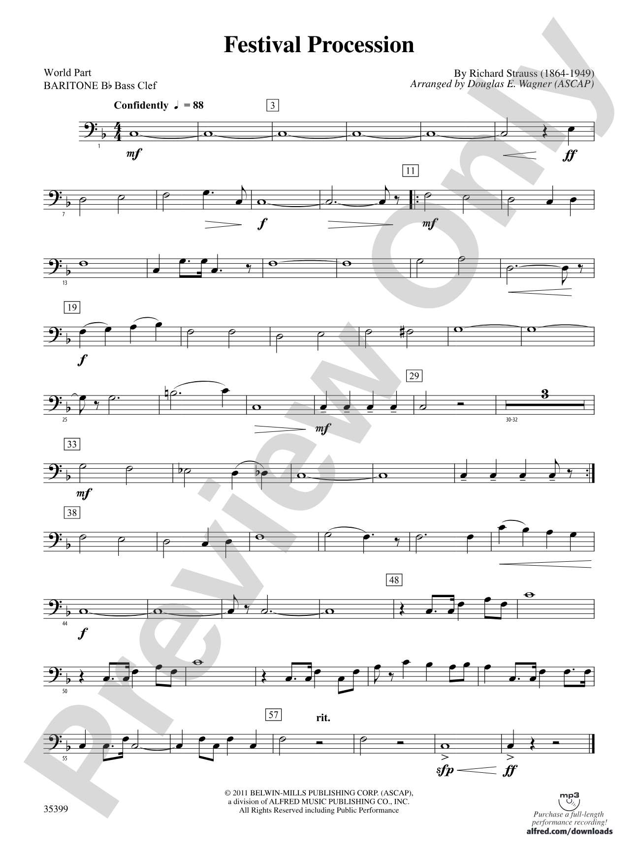 Festival Procession: (wp) B-flat Baritone B.C.