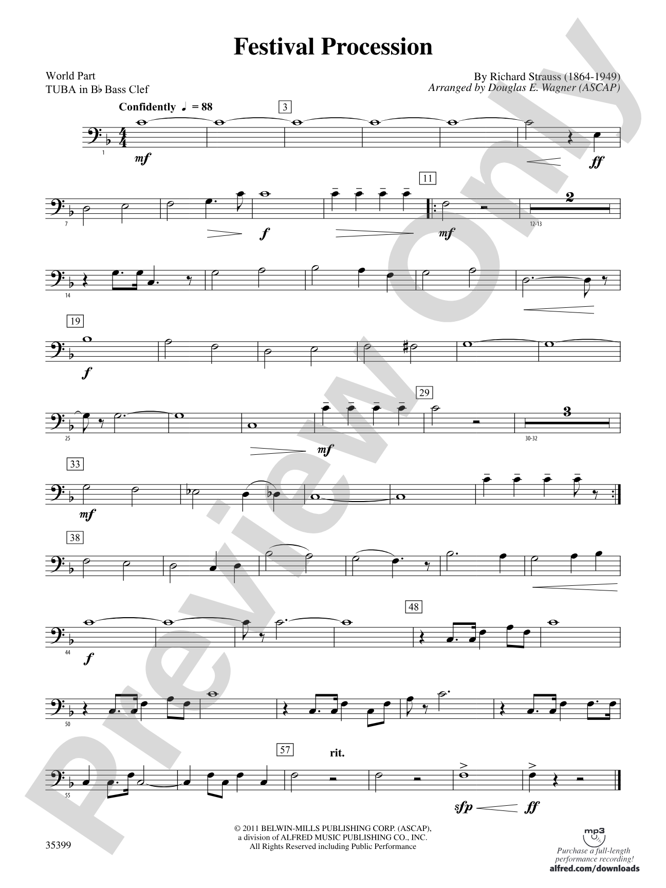 Festival Procession: (wp) B-flat Tuba B.C.