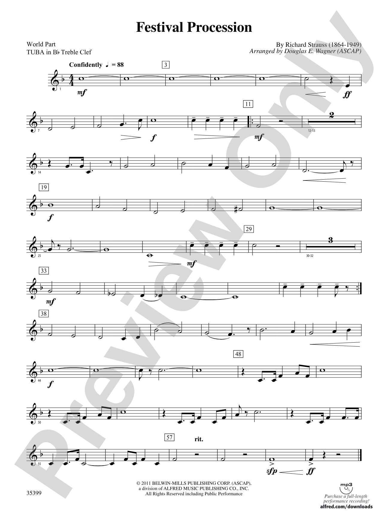 Festival Procession: (wp) B-flat Tuba T.C.