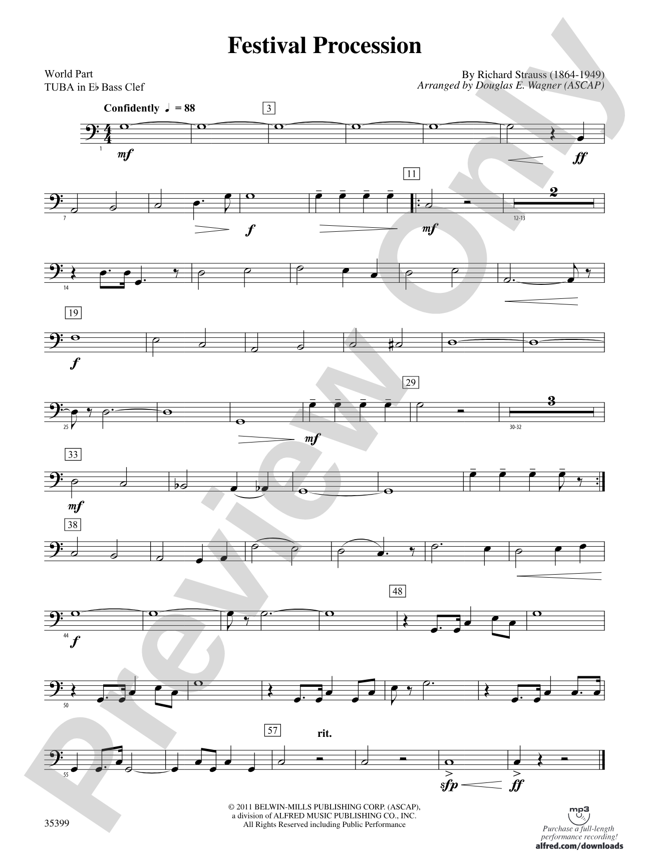 Festival Procession: (wp) E-flat Tuba B.C.