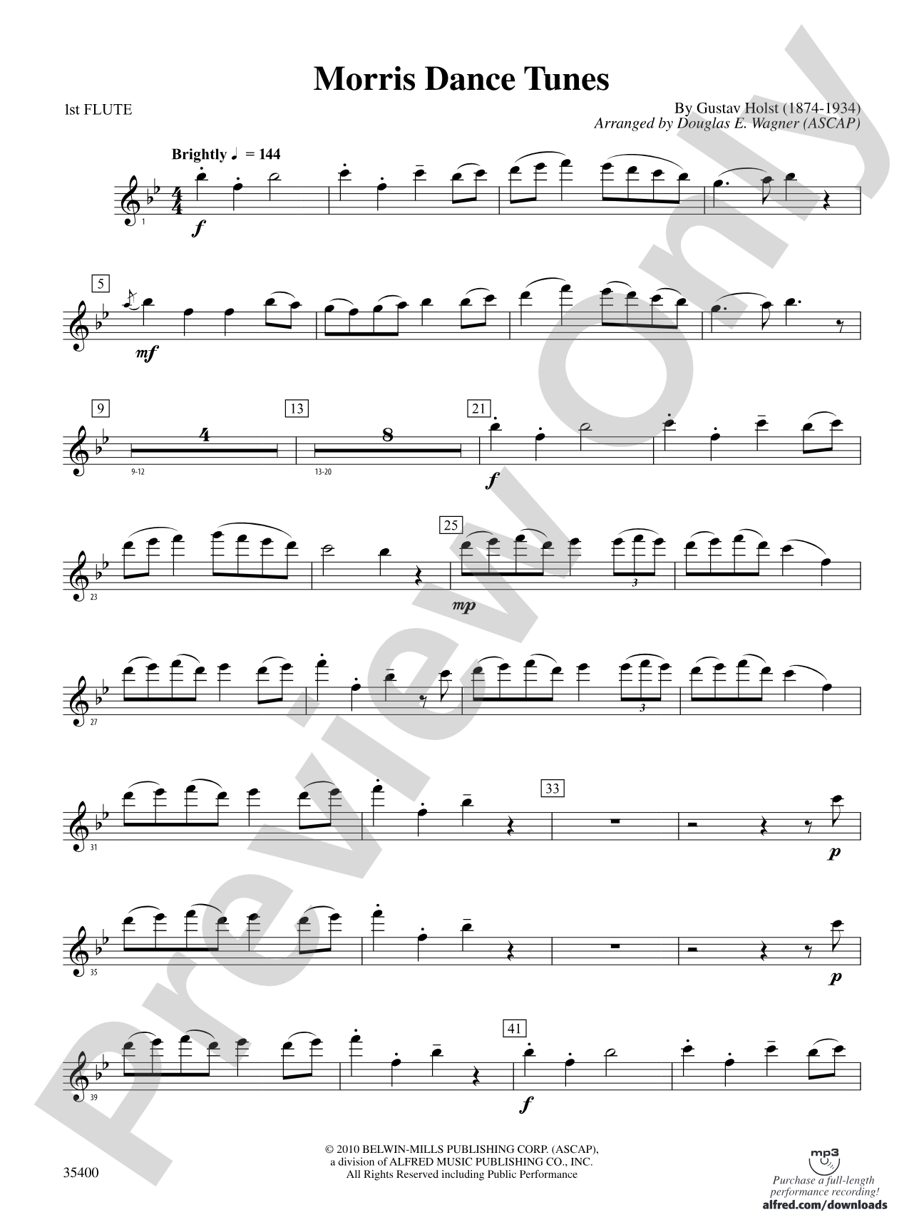 Morris Dance Tunes: Flute