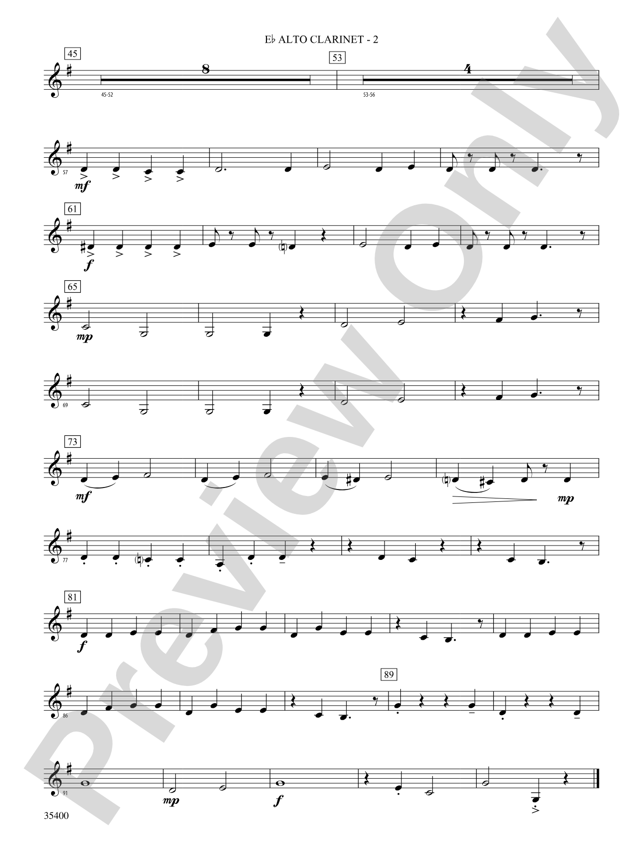 Morris Dance Tunes: (wp) E-flat Alto Clarinet