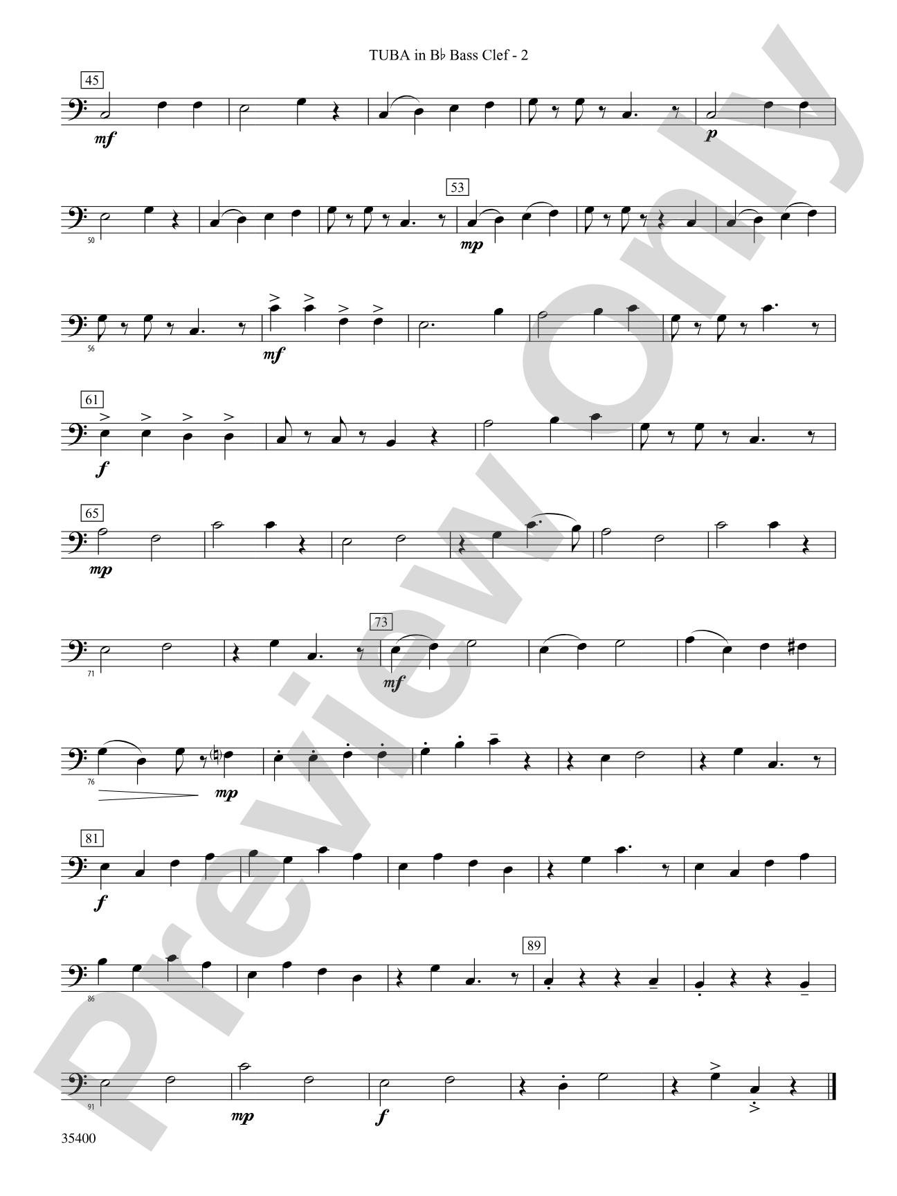 Morris Dance Tunes: (wp) B-flat Tuba B.C.