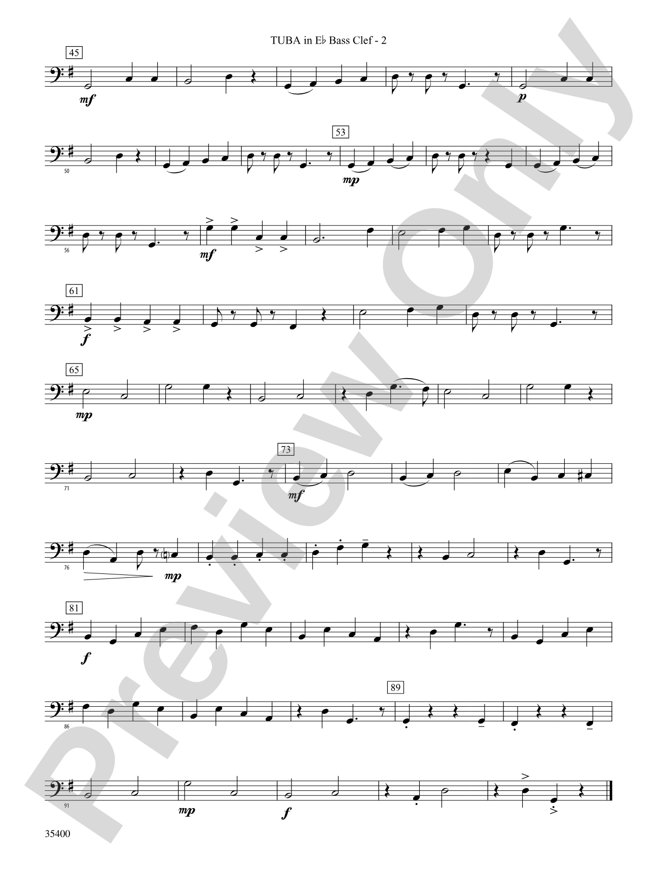Morris Dance Tunes: (wp) E-flat Tuba B.C.