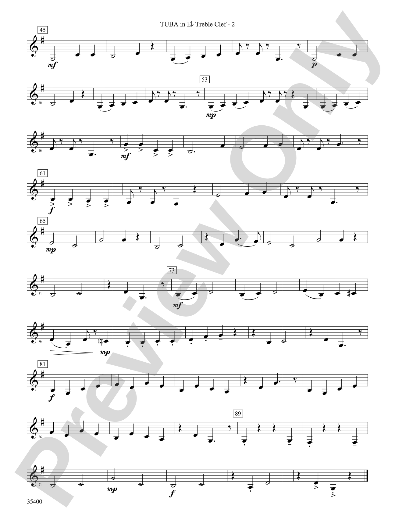 Morris Dance Tunes: (wp) E-flat Tuba T.C.