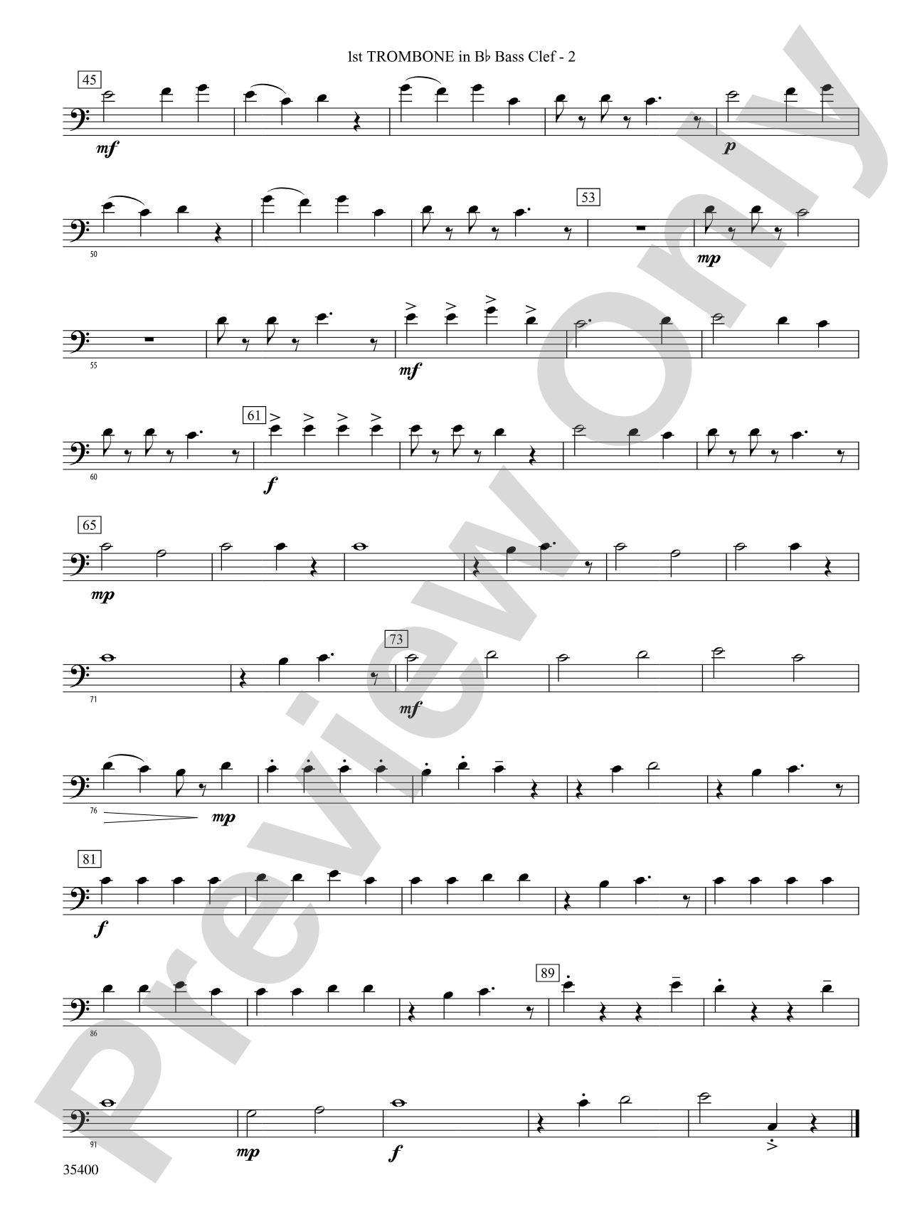 Morris Dance Tunes: (wp) 1st B-flat Trombone B.C.