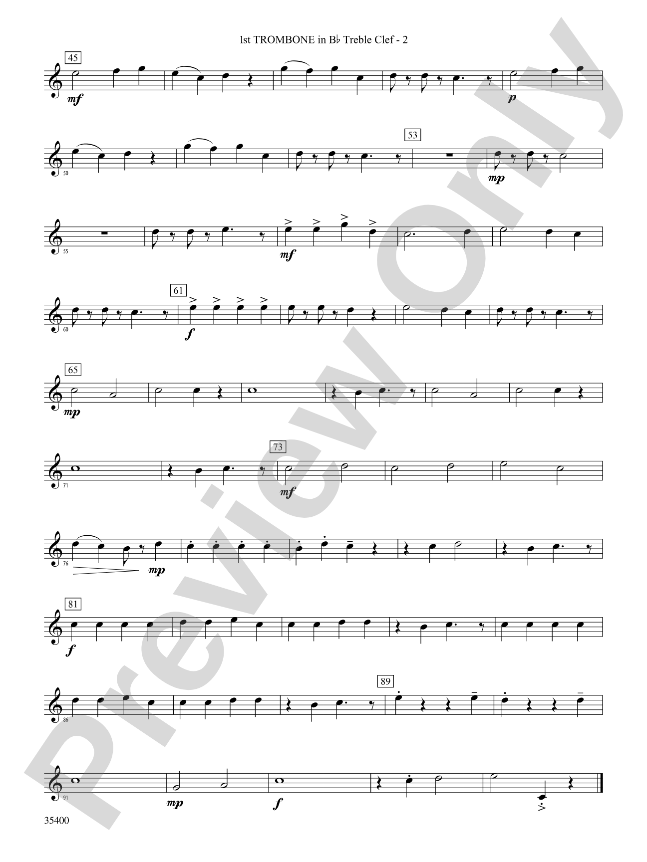 Morris Dance Tunes: (wp) 1st B-flat Trombone T.C.