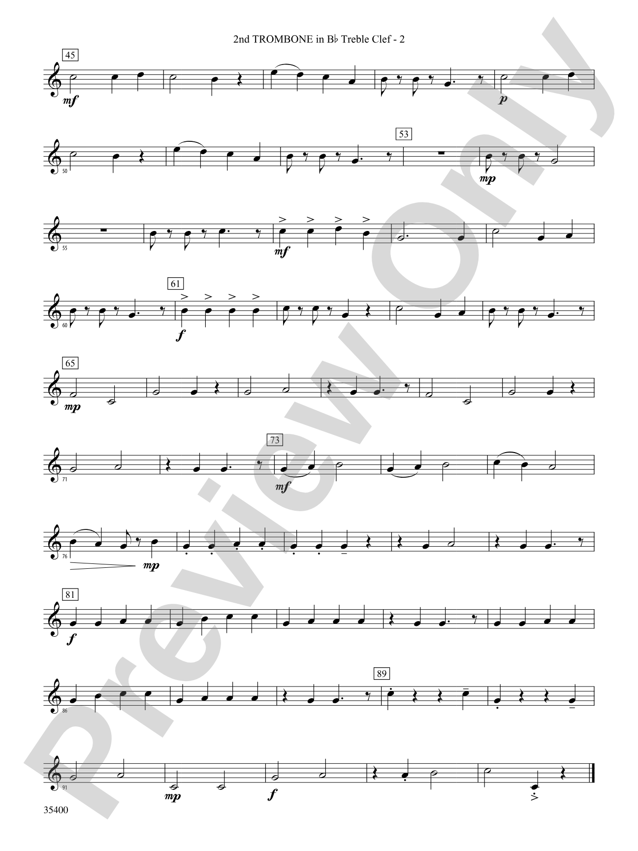 Morris Dance Tunes: (wp) 2nd B-flat Trombone T.C.
