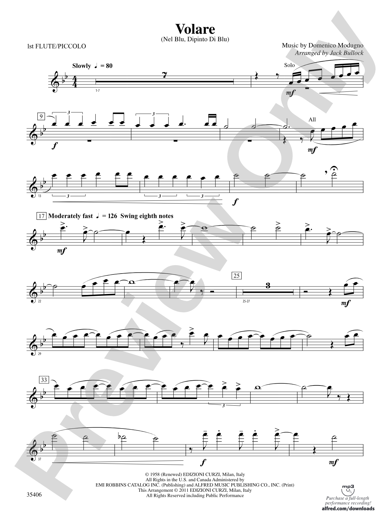 Volare: Flute